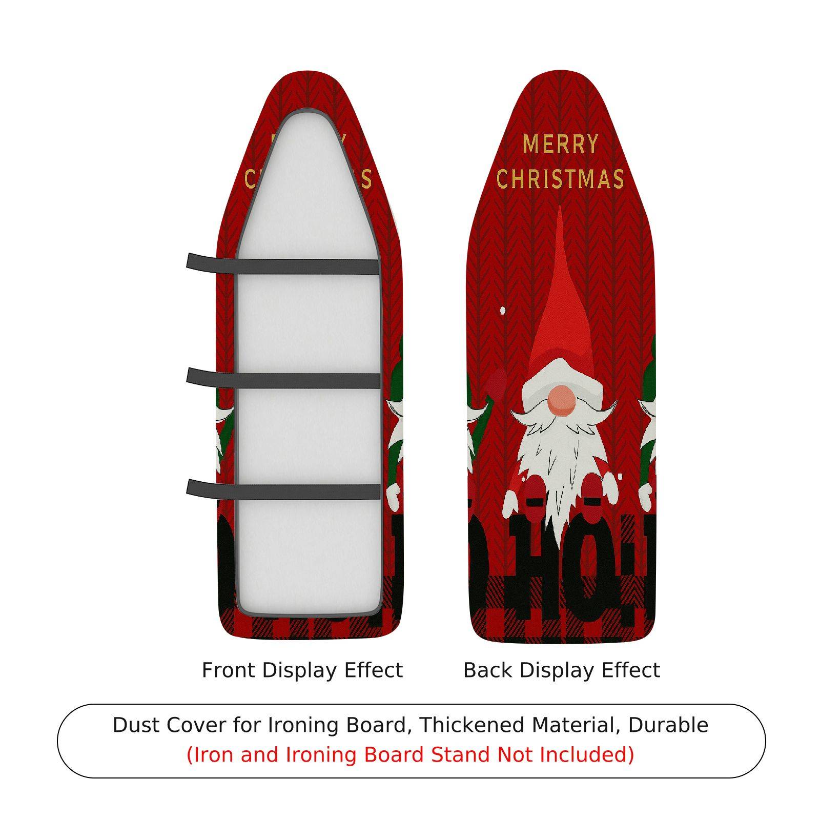 1-Piece Merry Christmas Santa Claus Red  Ironing Board Cover, Universal Size, Without Board