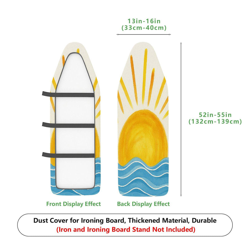 1-Piece Sunshine Ocean Waves  Ironing Board Cover, Universal Size, Without Board