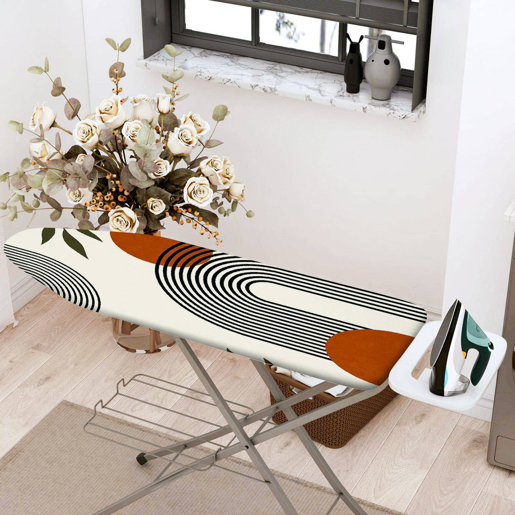 1-Piece Abstract Geometric Minimalist Art  Ironing Board Cover, Universal Size, Without Board
