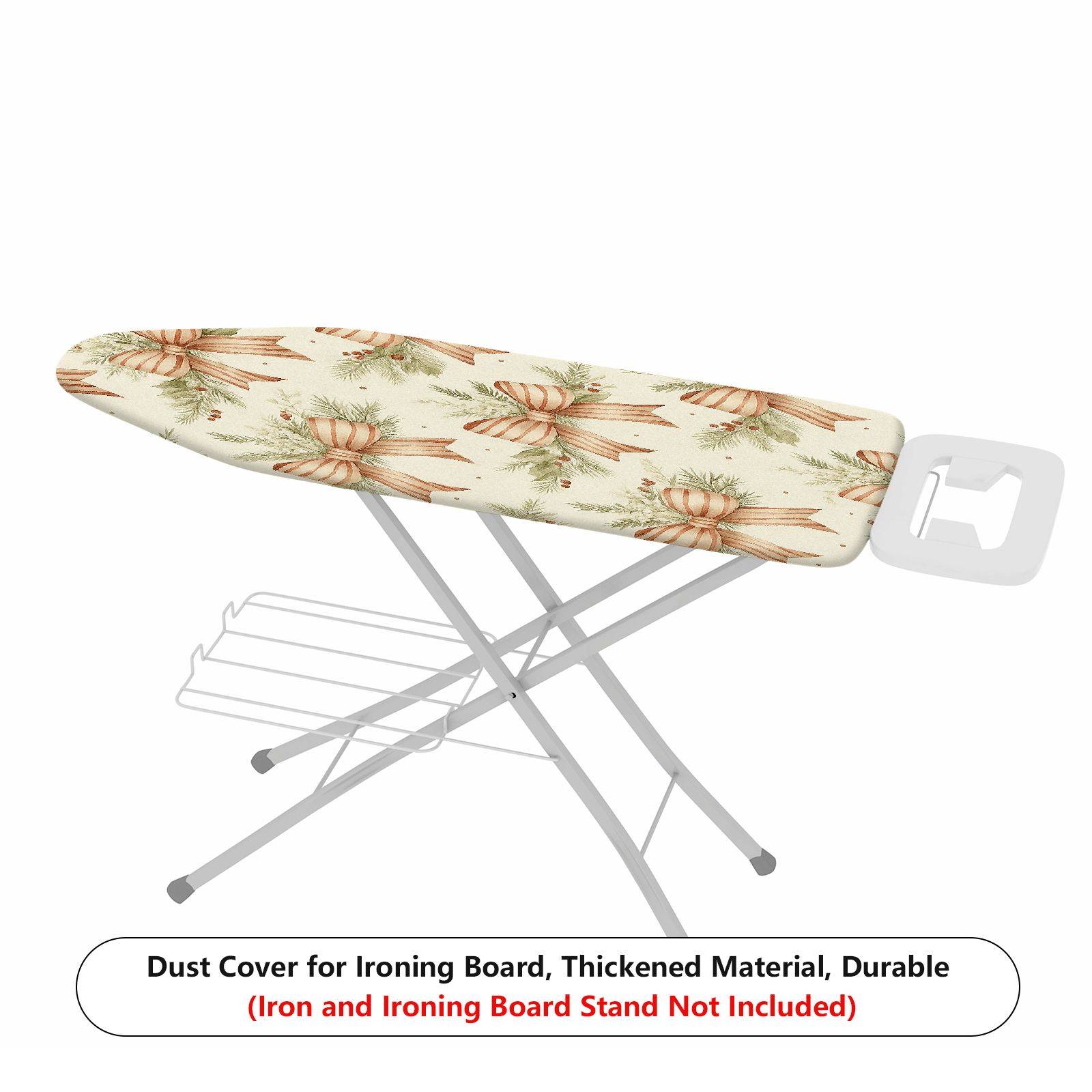 1-Piece Festive Ribbon Pinecone Christmas  Ironing Board Cover, Universal Size, Without Board