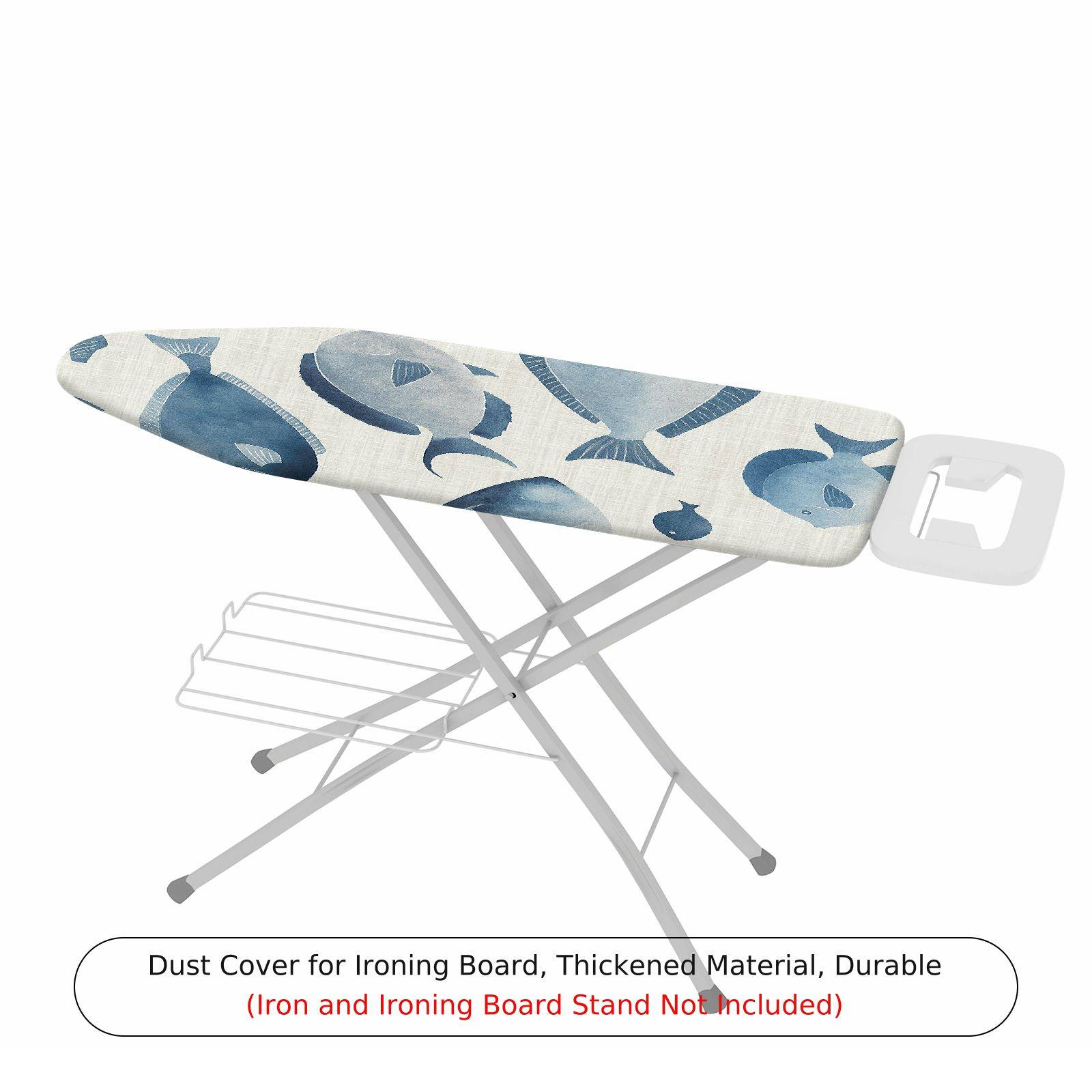 1-Piece Fish Ocean Blue  Ironing Board Cover, Universal Size, Without Board