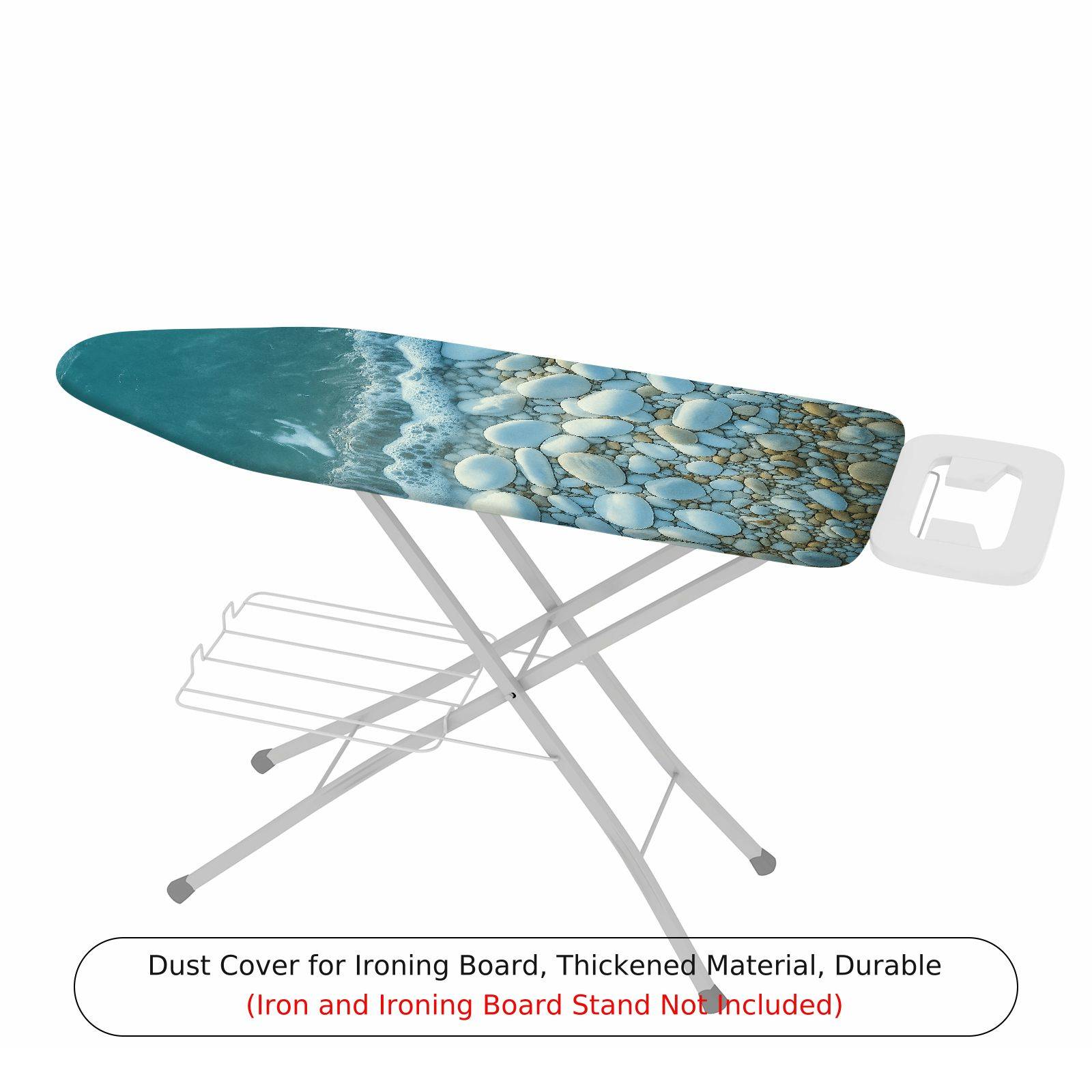 1-Piece Beach Ocean Pebble  Ironing Board Cover, Universal Size, Without Board
