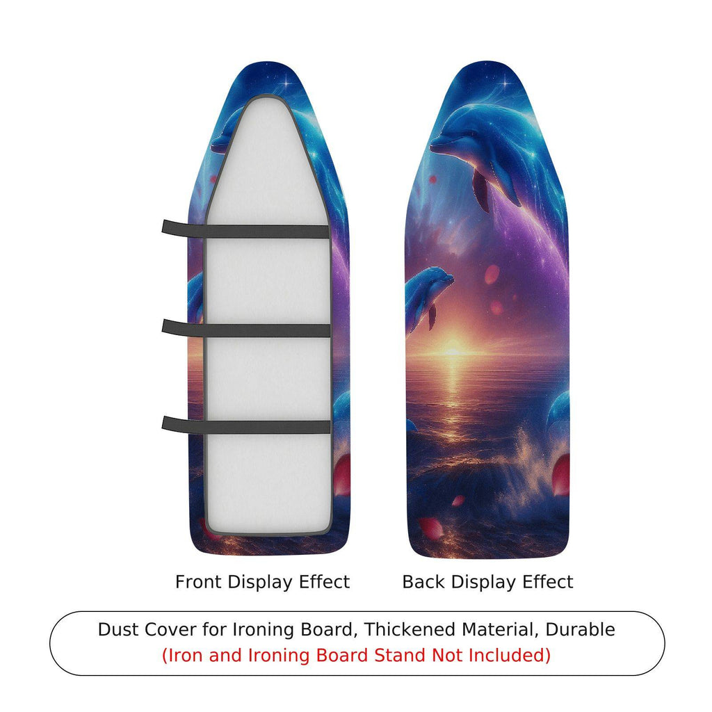 1-Piece Ocean Dolphin Galaxy  Ironing Board Cover, Universal Size, Without Board