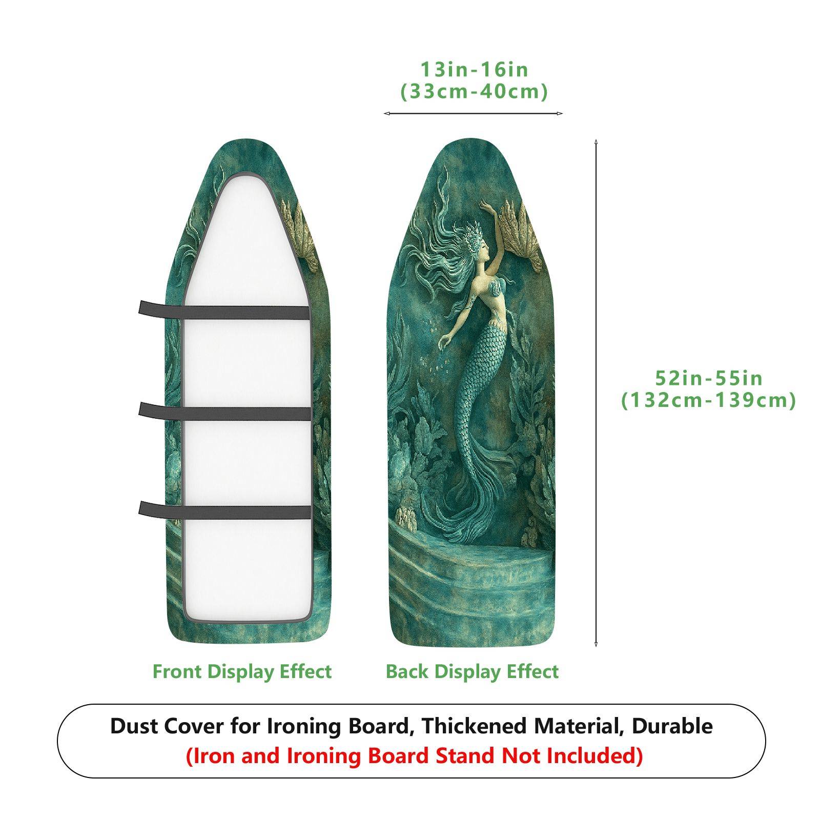 1-Piece Vintage  Ocean Fantasy  Ironing Board Cover, Universal Size, Without Board