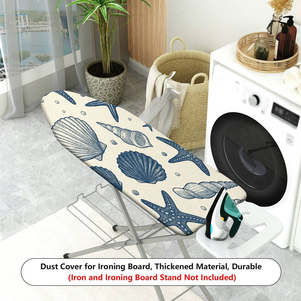 1-Piece Seashell Starfish Ocean  Ironing Board Cover, Universal Size, Without Board