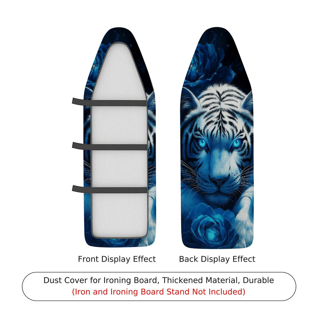 1-Piece Blue Tiger Flower Animal  Ironing Board Cover, Universal Size, Without Board