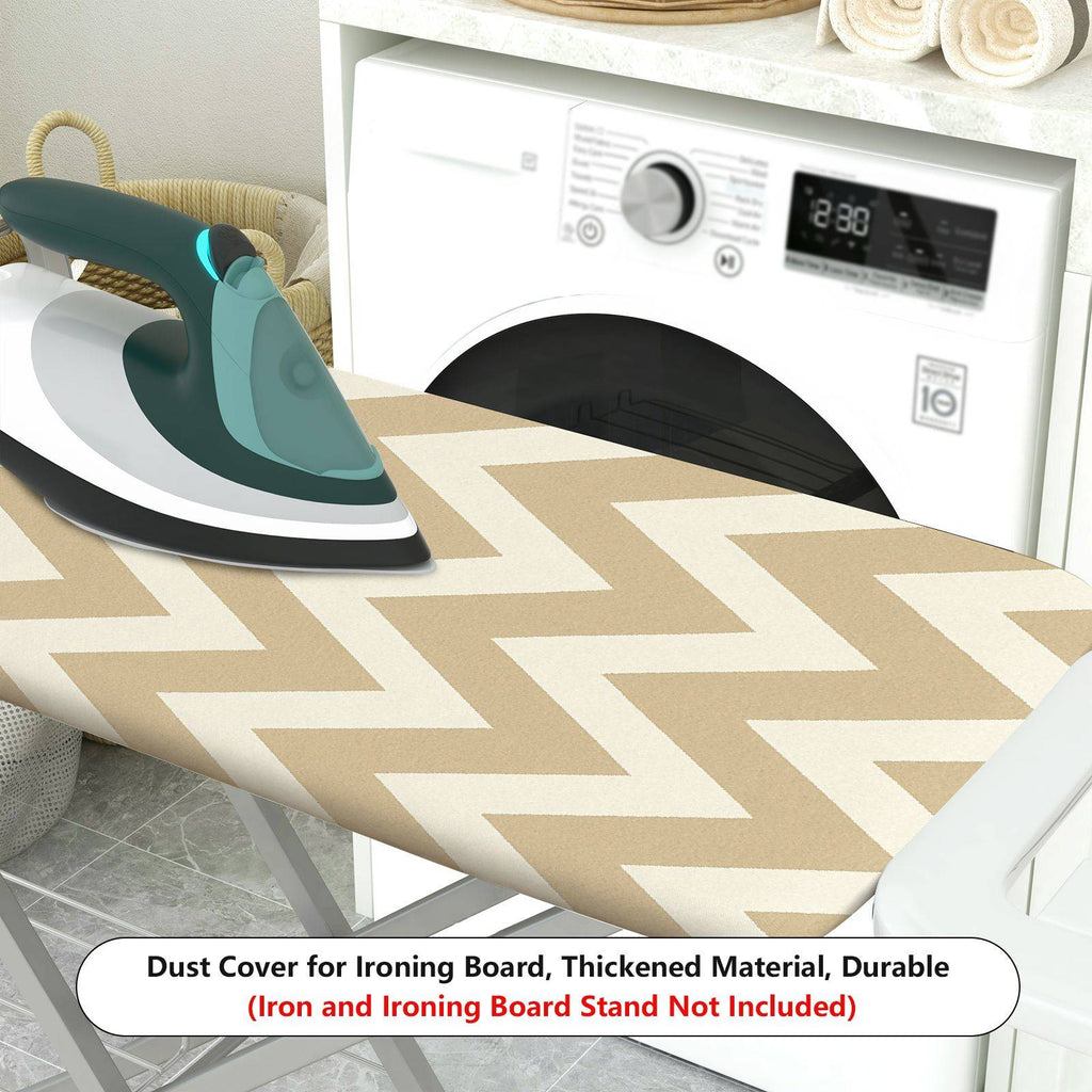 1-Piece Zigzag Beige Pattern Decorative  Ironing Board Cover, Universal Size, Without Board