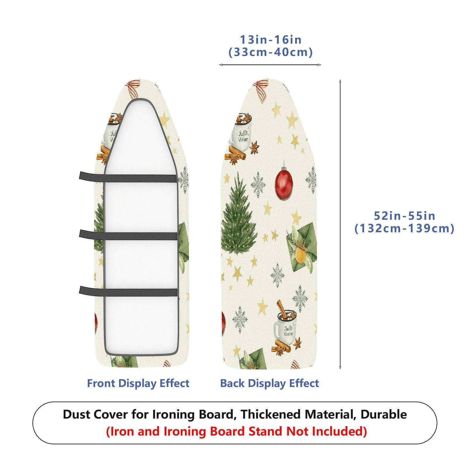 1-Piece Christmas Star Gift  Ironing Board Cover, Universal Size, Without Board