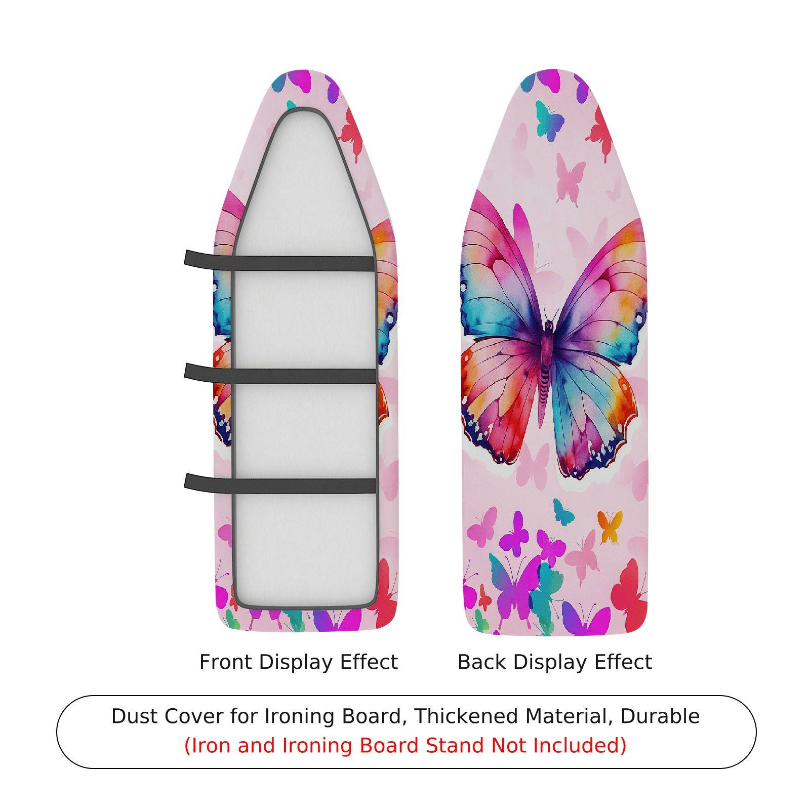 1-Piece butterfly pink colorful  Ironing Board Cover, Universal Size, Without Board