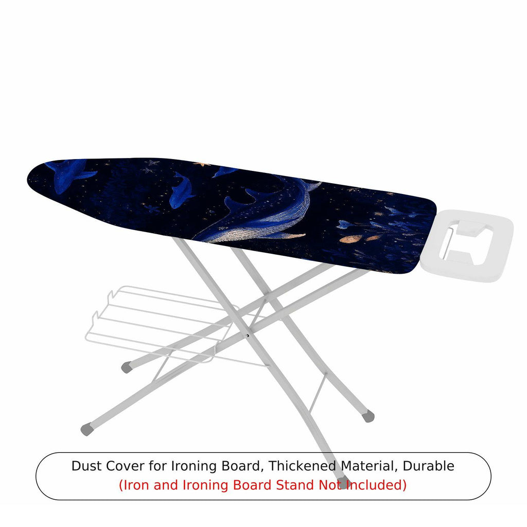 1-Piece Celestial Whale Starry Night Ocean  Ironing Board Cover, Universal Size, Without Board