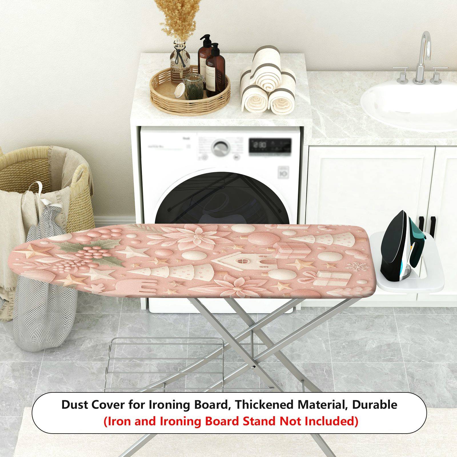 1-Piece Christmas Winter Holiday  Ironing Board Cover, Universal Size, Without Board