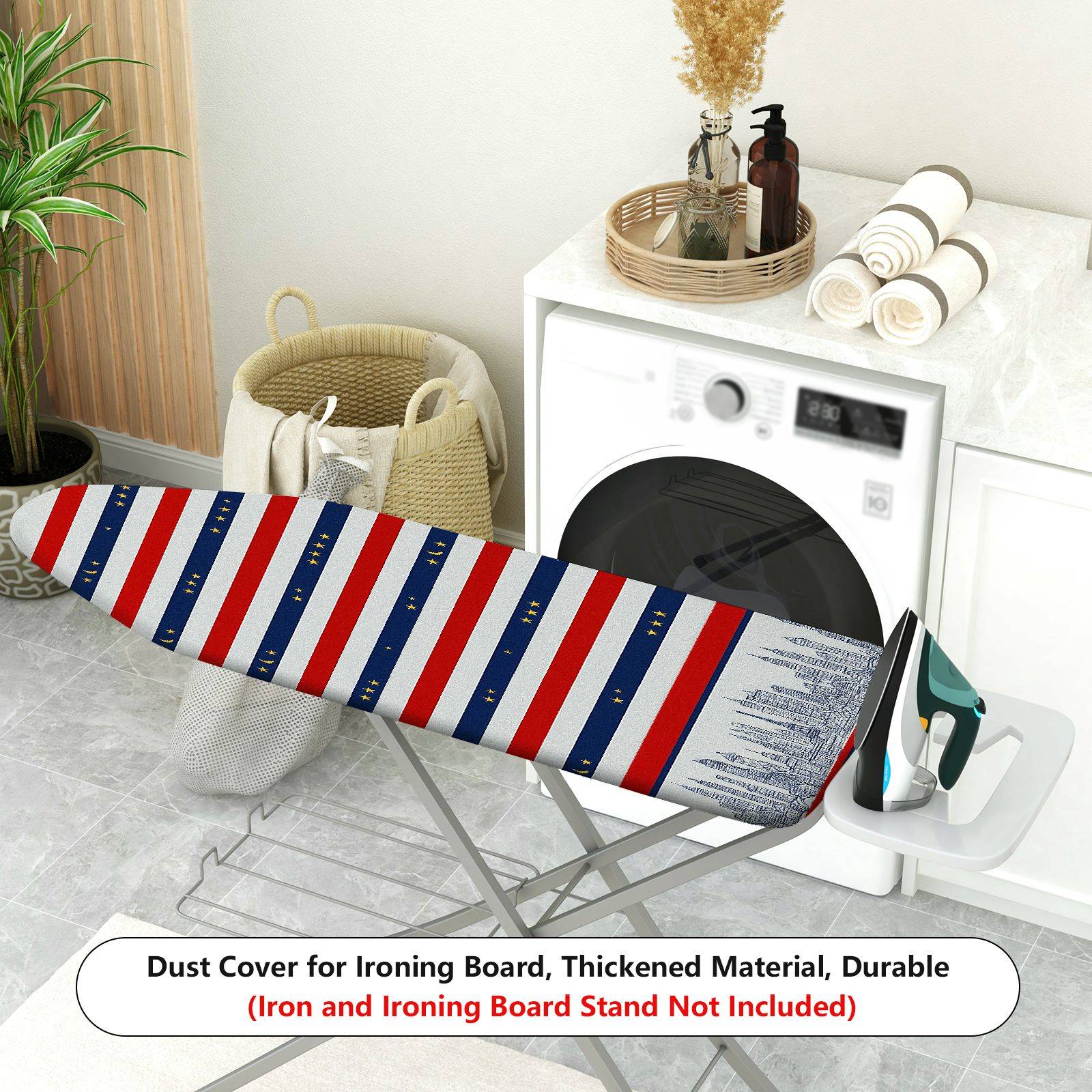 1-Piece American Stars Stripes City  Ironing Board Cover, Universal Size, Without Board