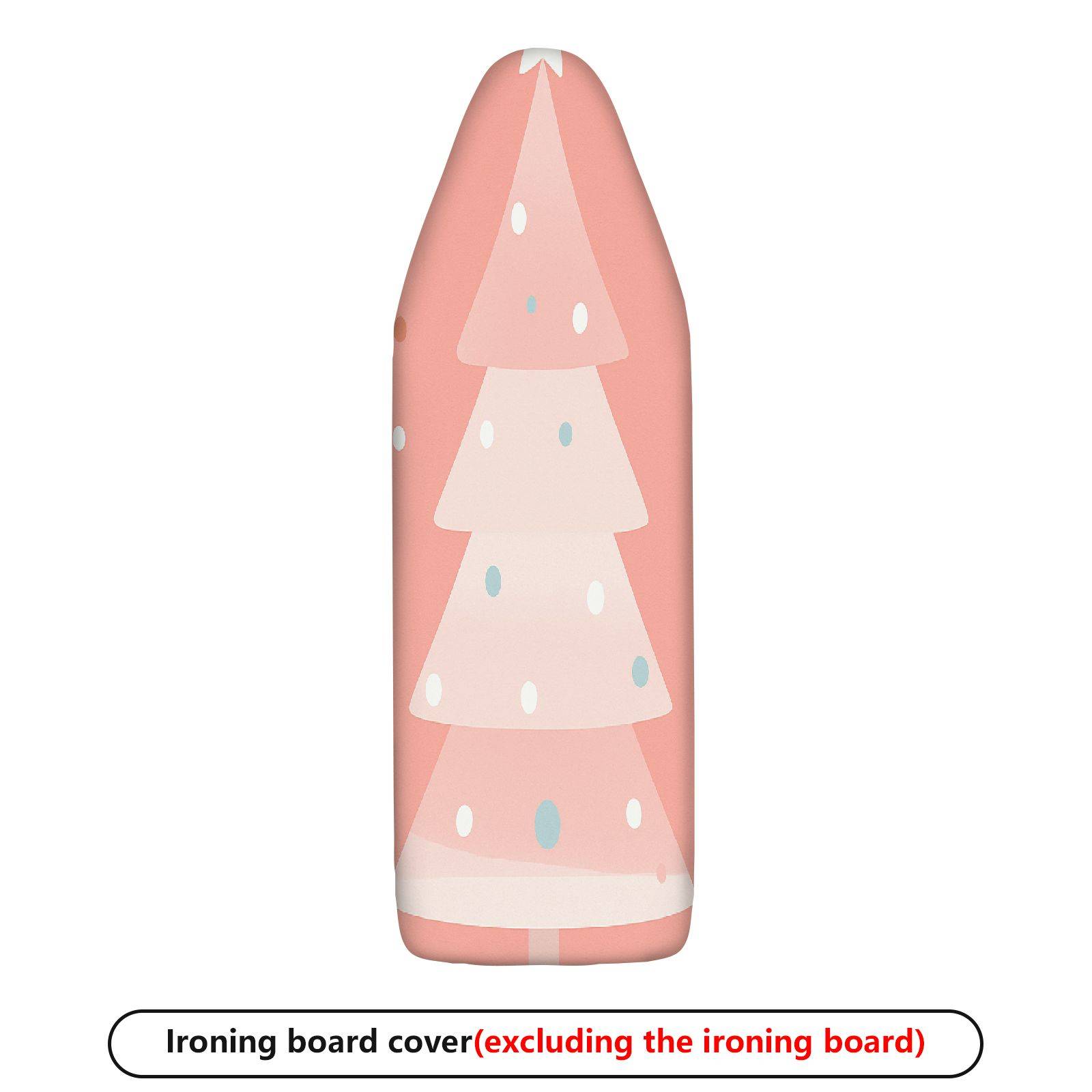 1-Piece Christmas Tree Pattern Pink Decor  Ironing Board Cover, Universal Size, Without Board