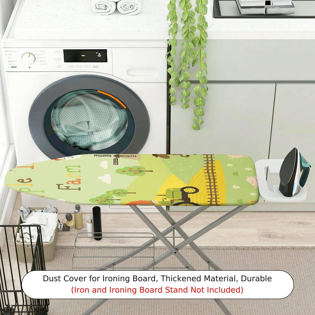 1-Piece Farm Tractor Animal  Ironing Board Cover, Universal Size, Without Board