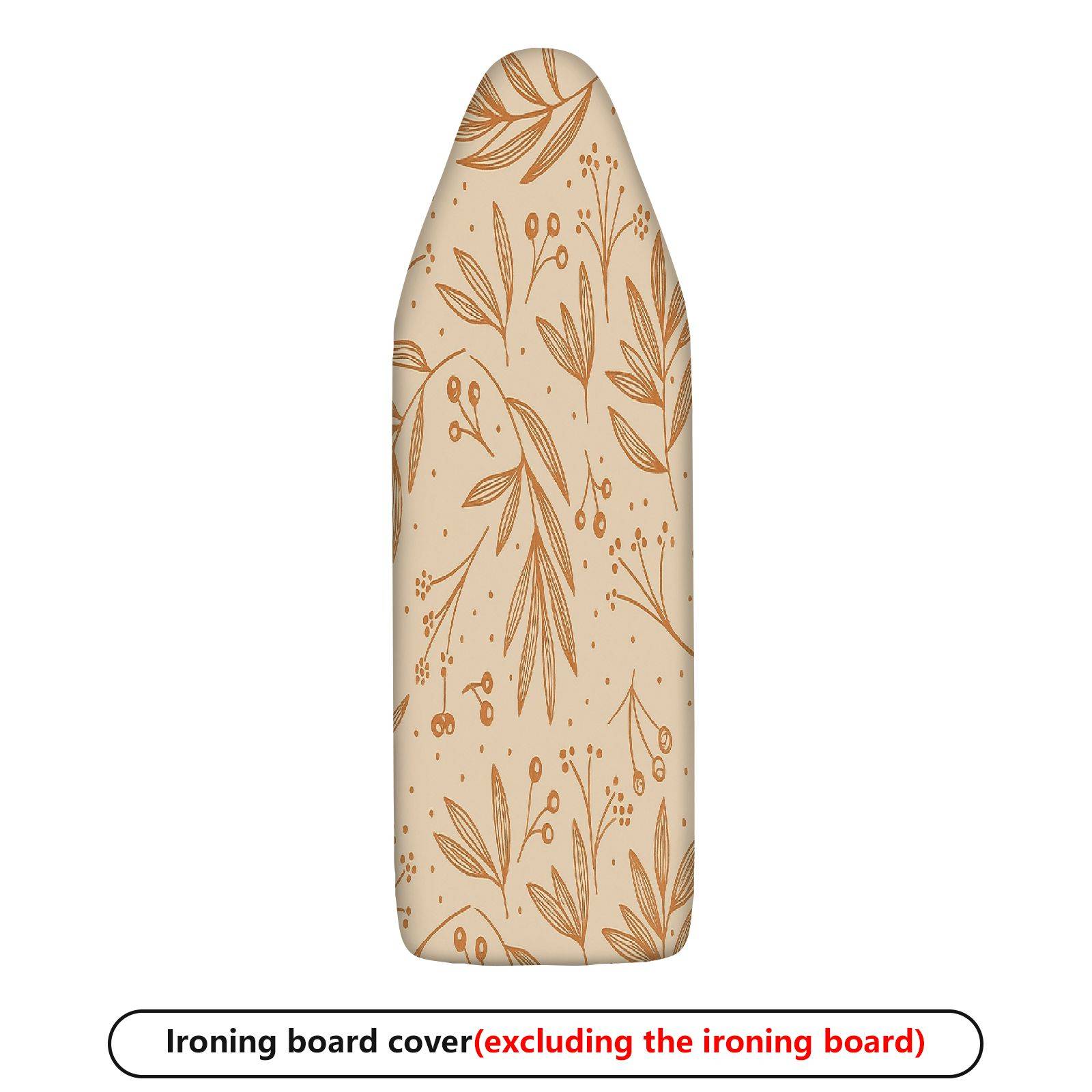 1-Piece Floral Vintage Beige  Ironing Board Cover, Universal Size, Without Board