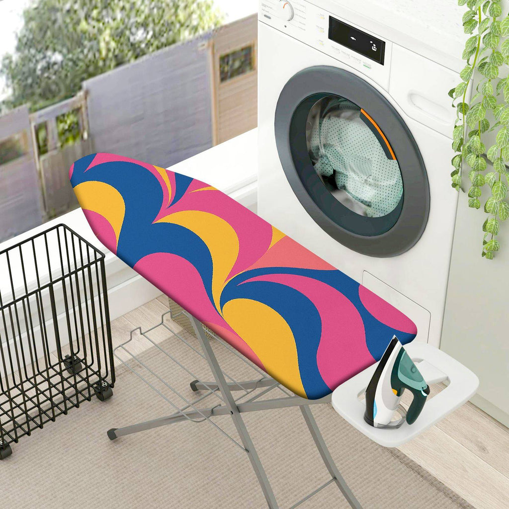 1-Piece Abstract Colorful Swirl Pattern  Ironing Board Cover, Universal Size, Without Board