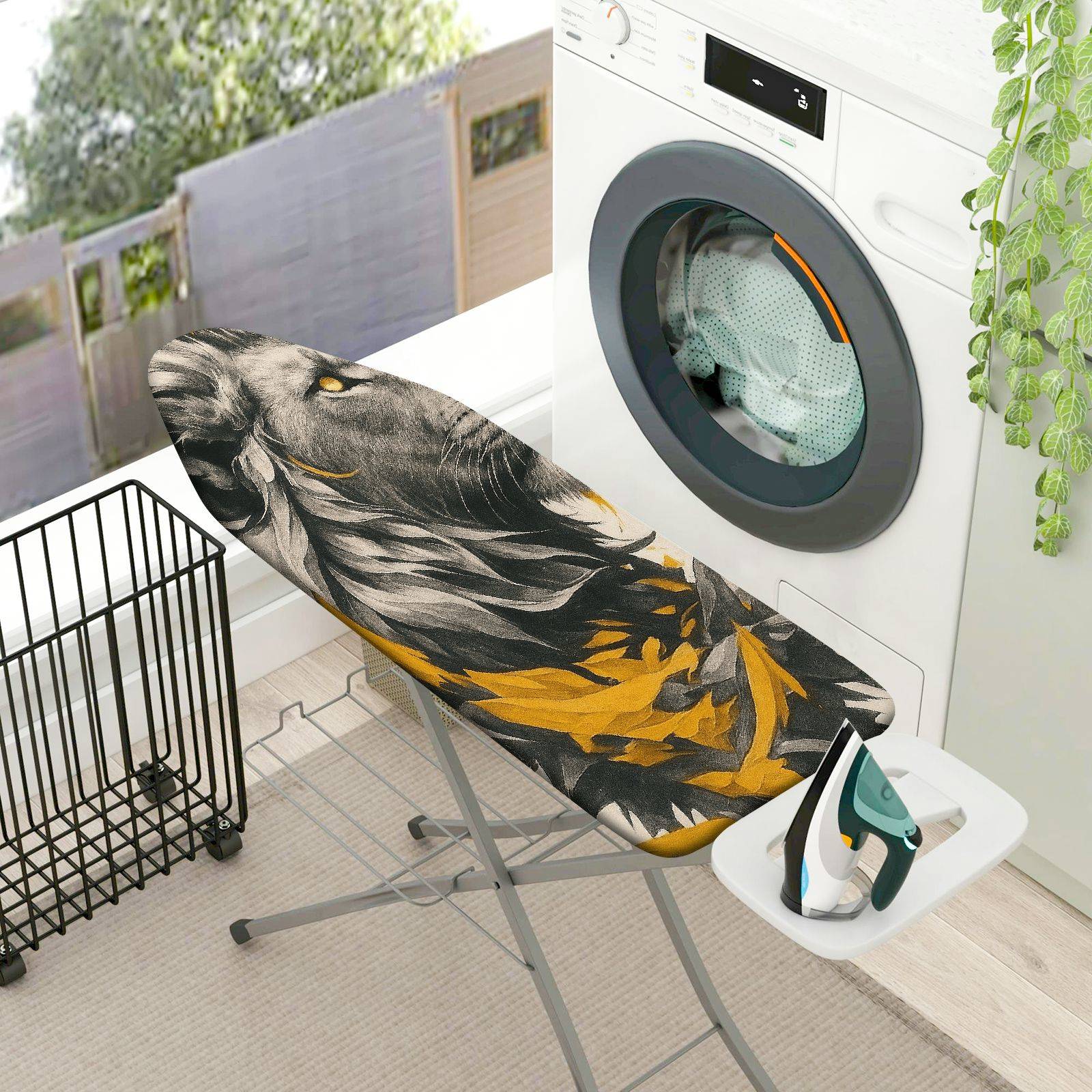1-Piece Lion Abstract Artistic  Ironing Board Cover, Universal Size, Without Board