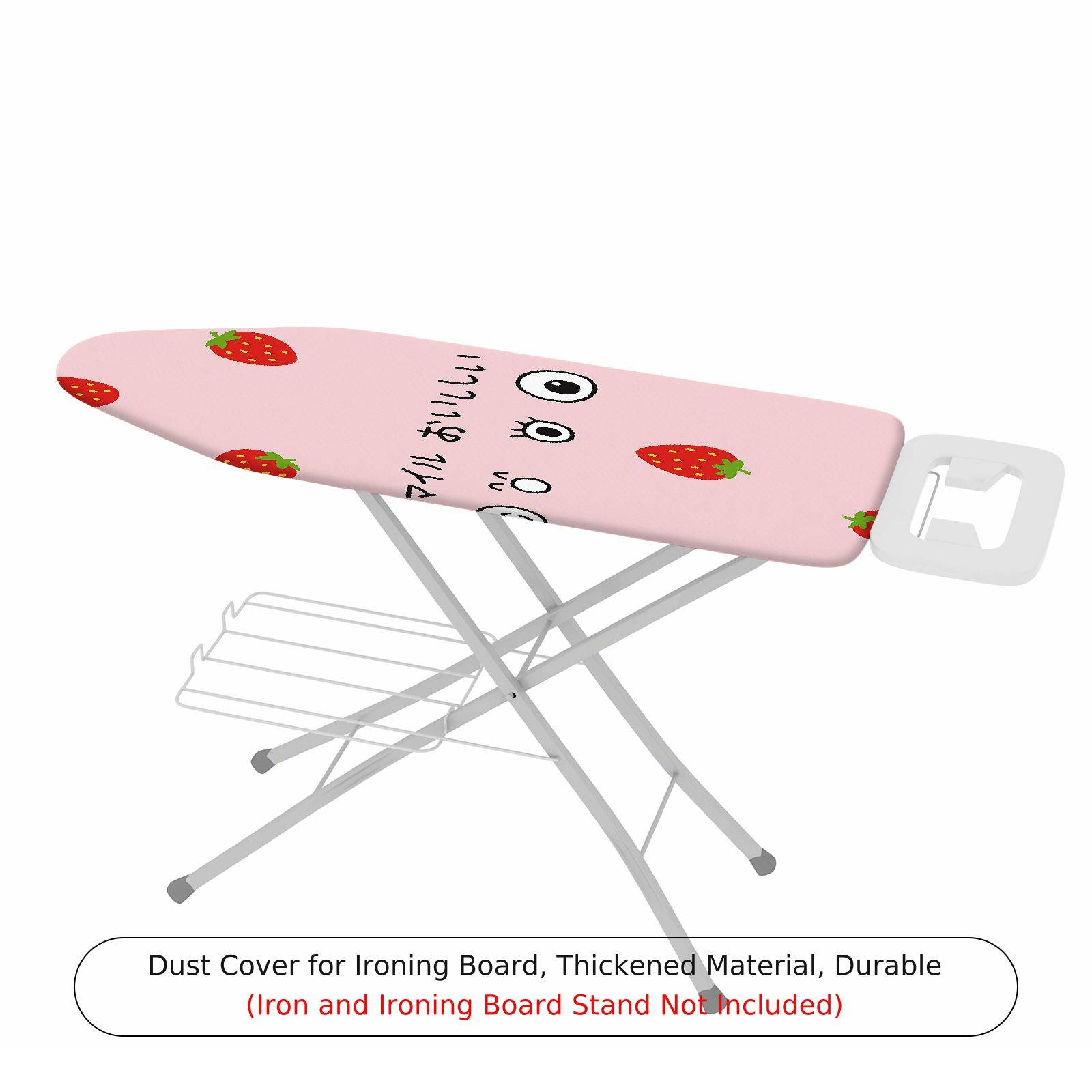 1-Piece Strawberry Face Pink  Ironing Board Cover, Universal Size, Without Board