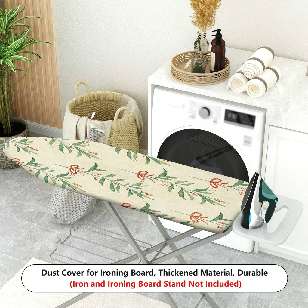 1-Piece Christmas Leaf Bowknot Pattern  Ironing Board Cover, Universal Size, Without Board