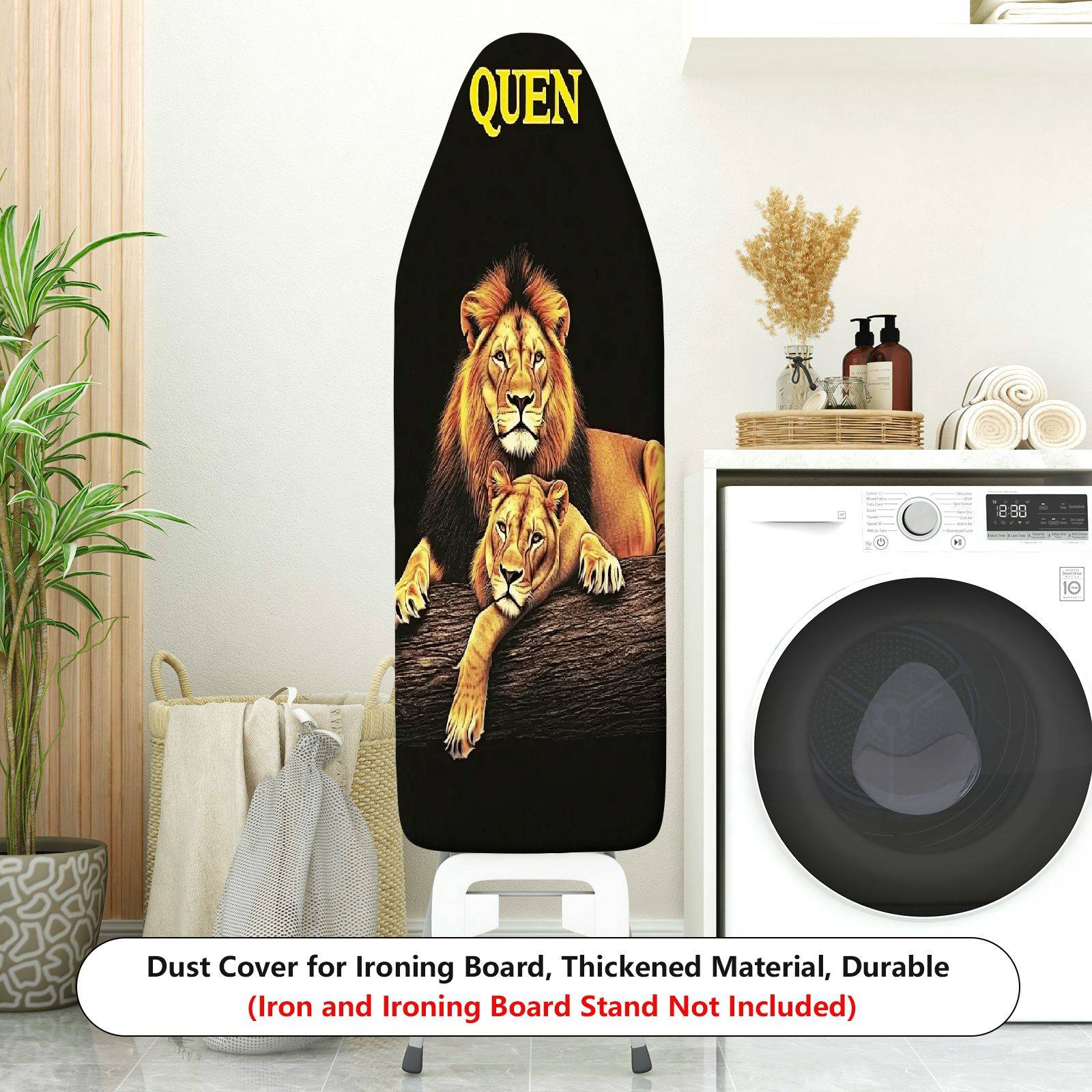 1-Piece Lion Family Animal Nature  Ironing Board Cover, Universal Size, Without Board