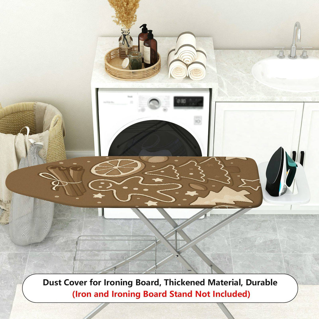1-Piece Christmas Gingerbread Cinnamon Tree  Ironing Board Cover, Universal Size, Without Board