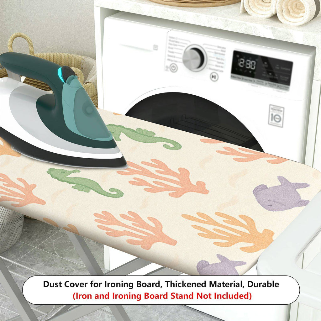1-Piece Marine Animal Coral Seahorse  Ironing Board Cover, Universal Size, Without Board