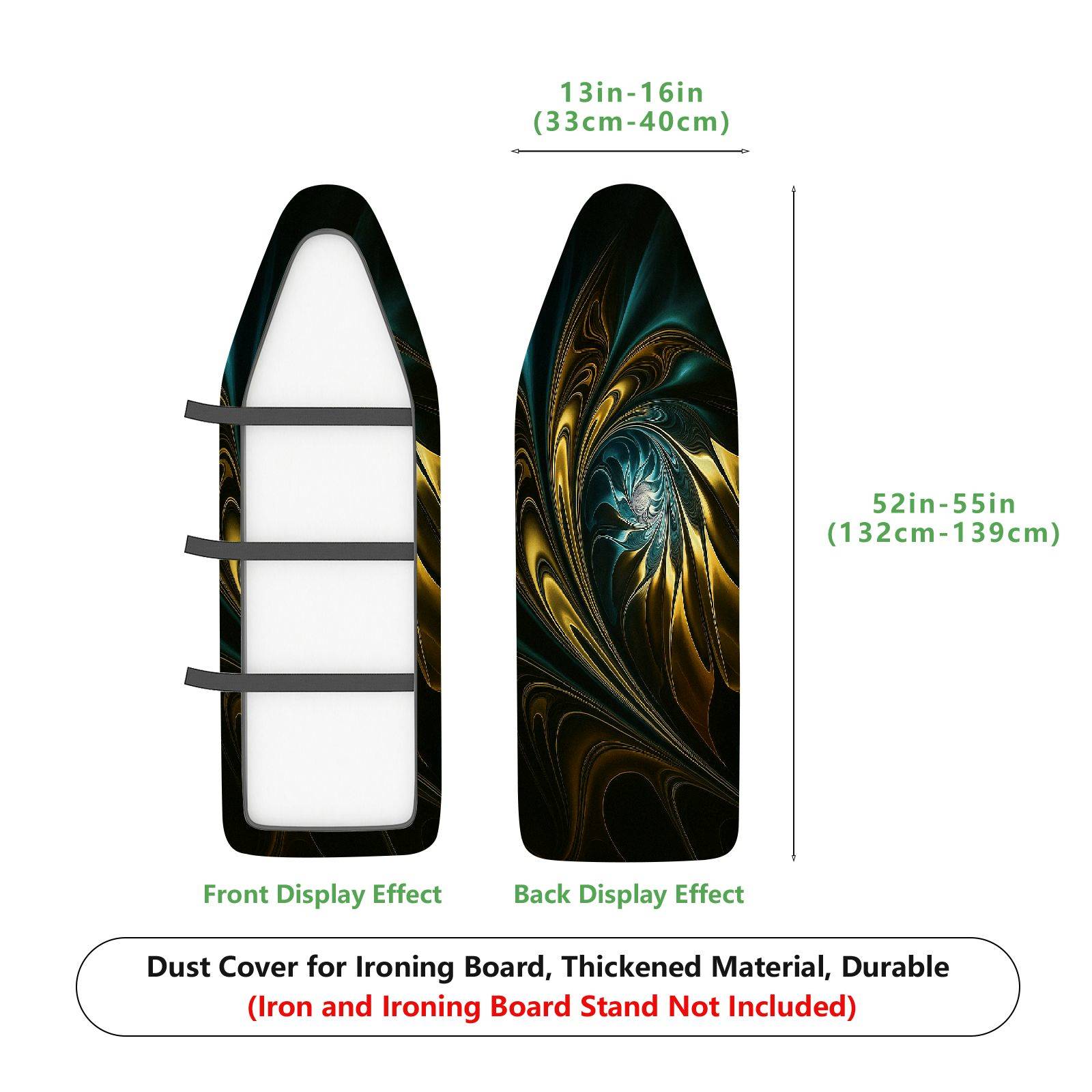 1-Piece Abstract Swirl Design Artistic  Ironing Board Cover, Universal Size, Without Board