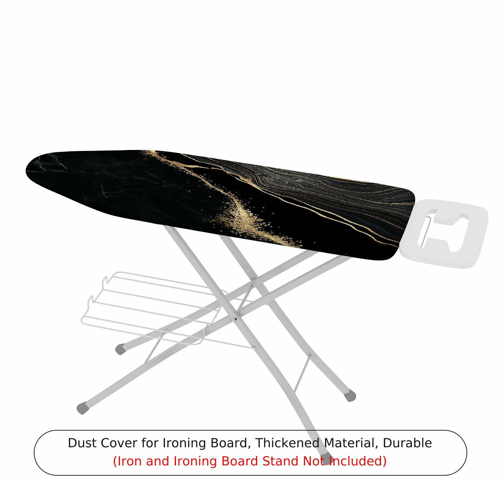 1-Piece Black Gold Abstract  Ironing Board Cover, Universal Size, Without Board