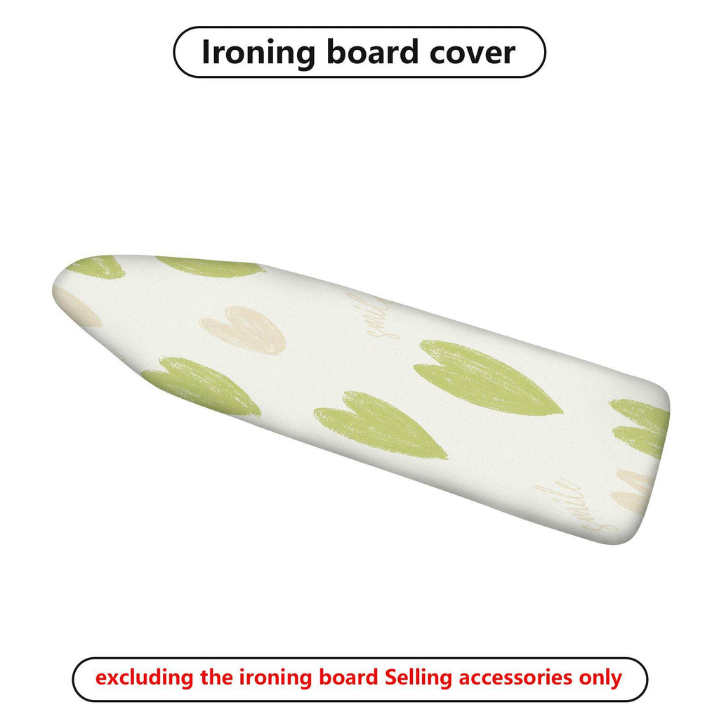 1-Piece Leaf Pattern Green Beige  Ironing Board Cover, Universal Size, Without Board