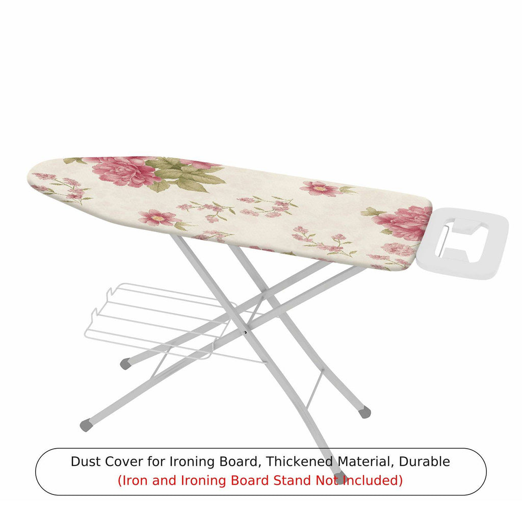 1-Piece Floral Pink Green  Ironing Board Cover, Universal Size, Without Board
