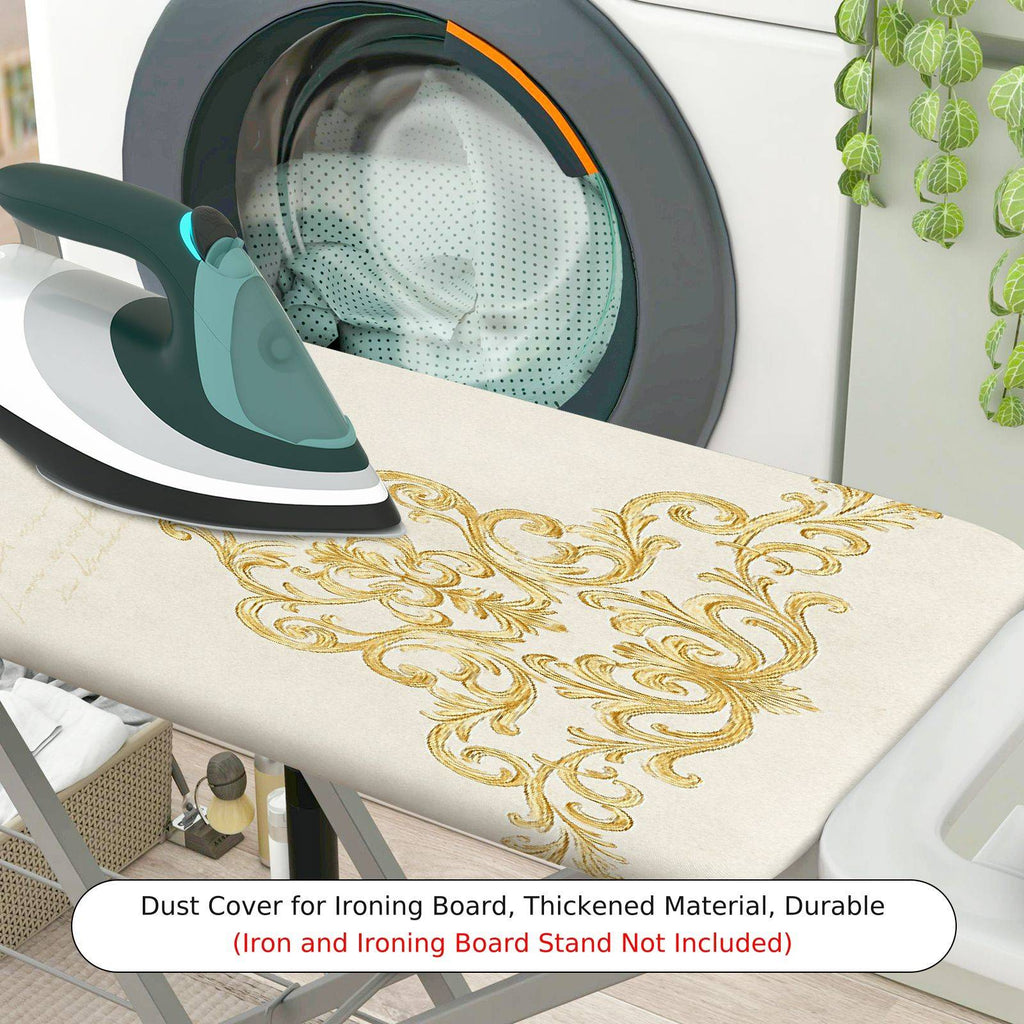 1-Piece Elegant Beige Patterned  Ironing Board Cover, Universal Size, Without Board
