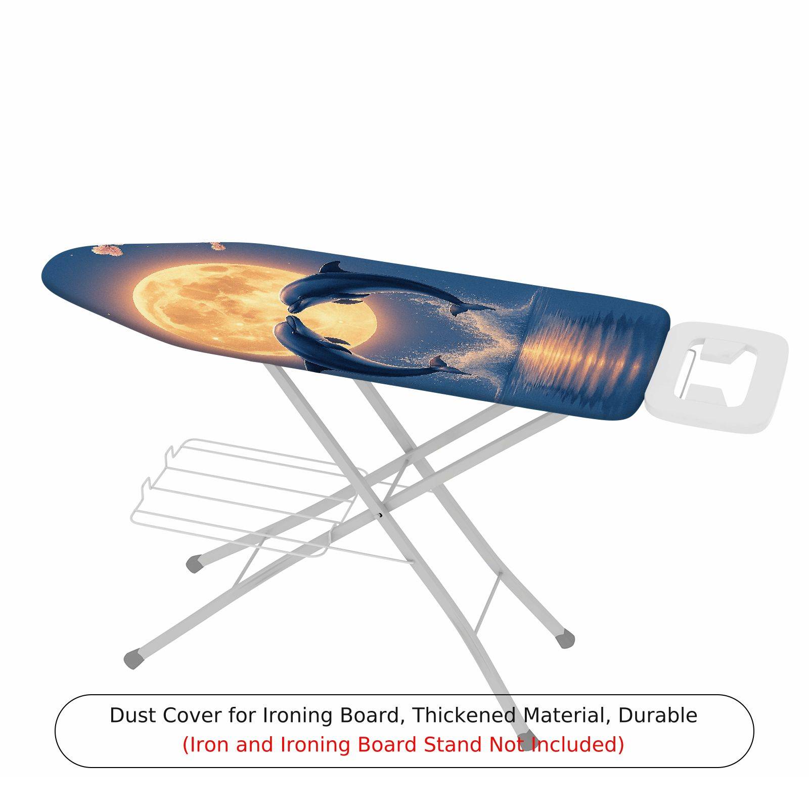 1-Piece Dolphin Moonlight Ocean  Ironing Board Cover, Universal Size, Without Board