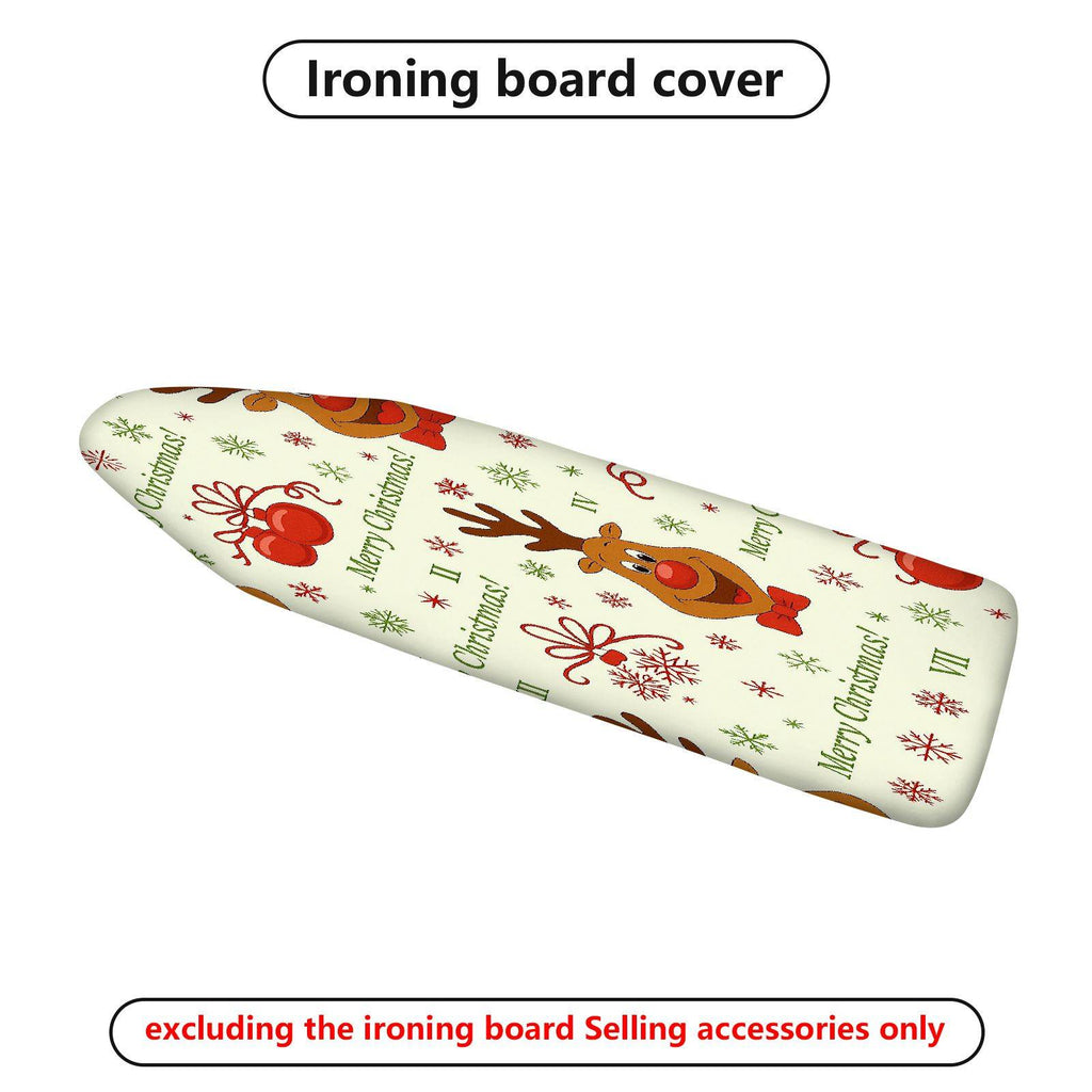 1-Piece Reindeer Snowflakes Merry Christmas  Ironing Board Cover, Universal Size, Without Board