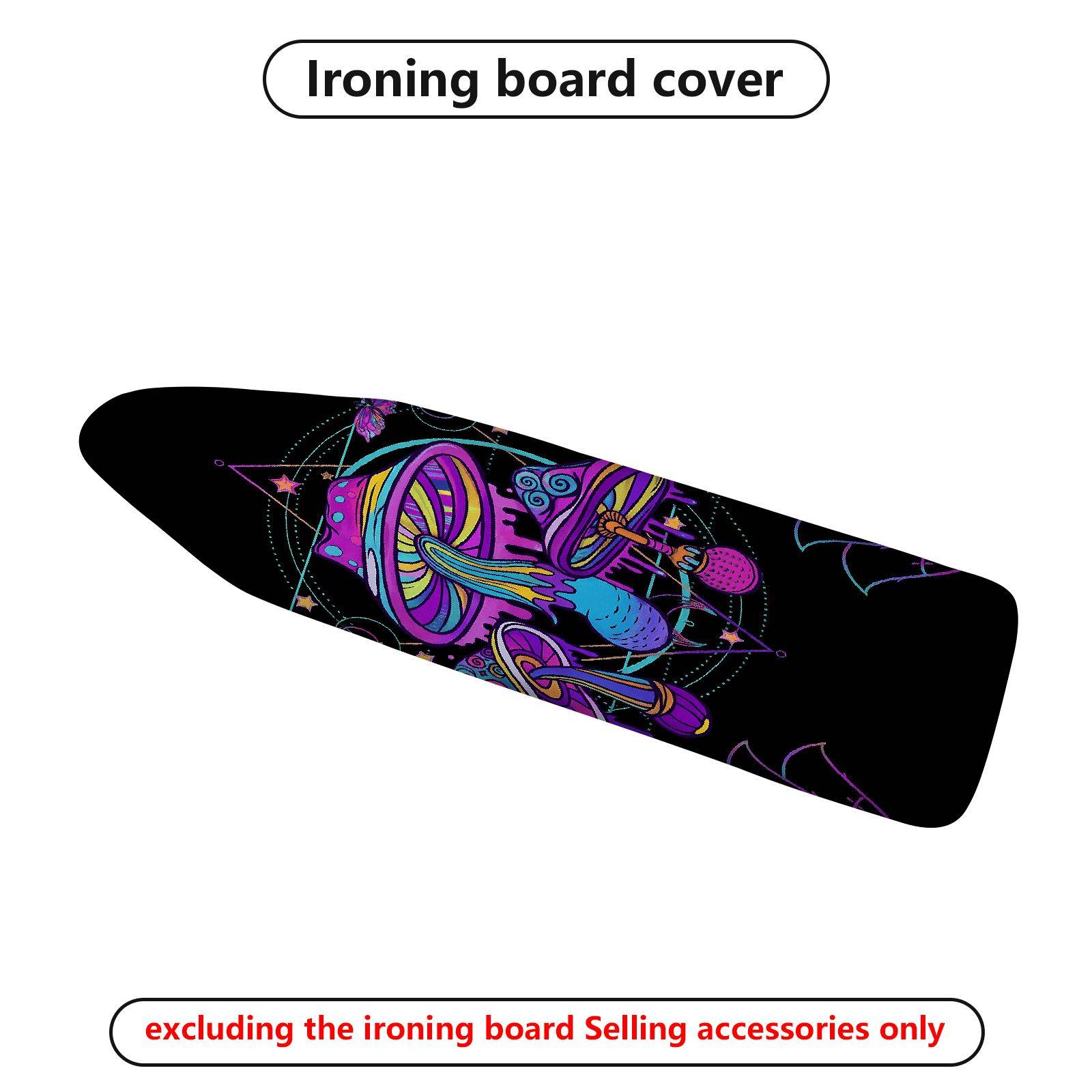 1-Piece Psychedelic Mushroom Abstract Space  Ironing Board Cover, Universal Size, Without Board