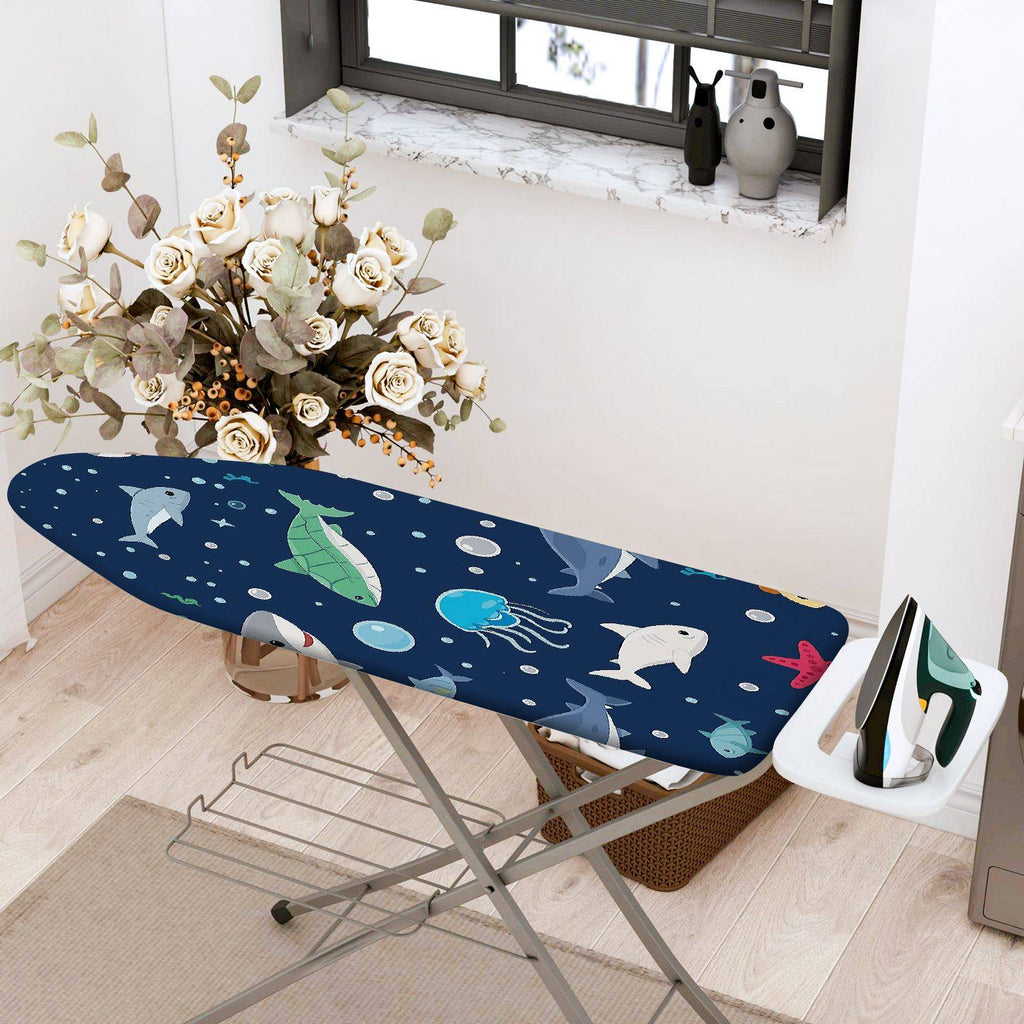 1-Piece Nautical Marine Ocean  Ironing Board Cover, Universal Size, Without Board