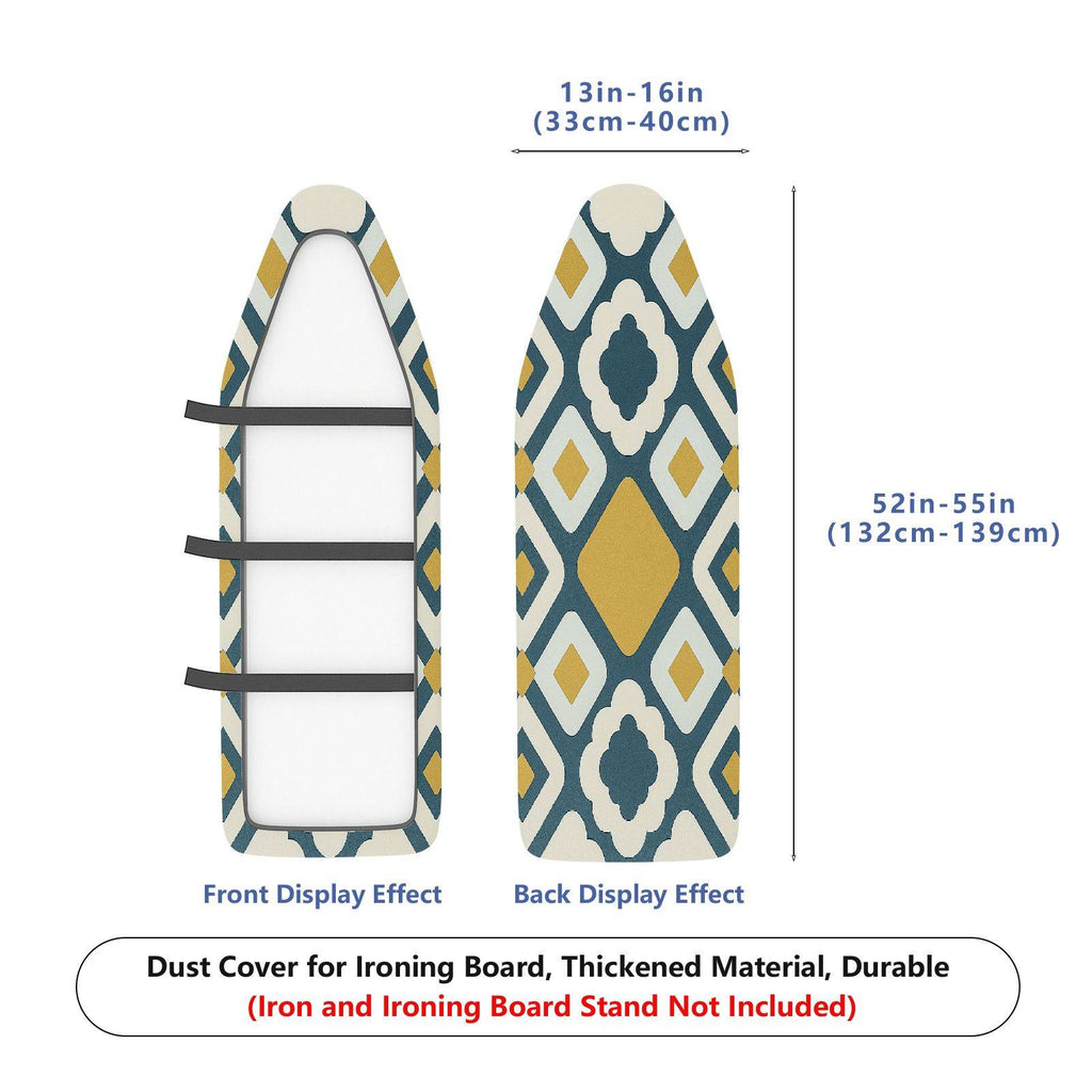 1-Piece Geometric Retro Diamond  Ironing Board Cover, Universal Size, Without Board