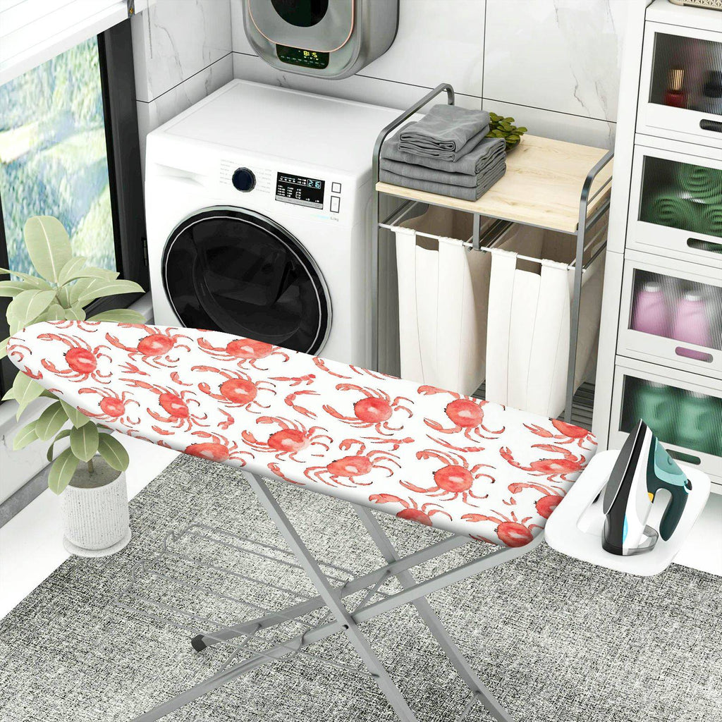 1-Piece Crab Ocean Nautical  Ironing Board Cover, Universal Size, Without Board