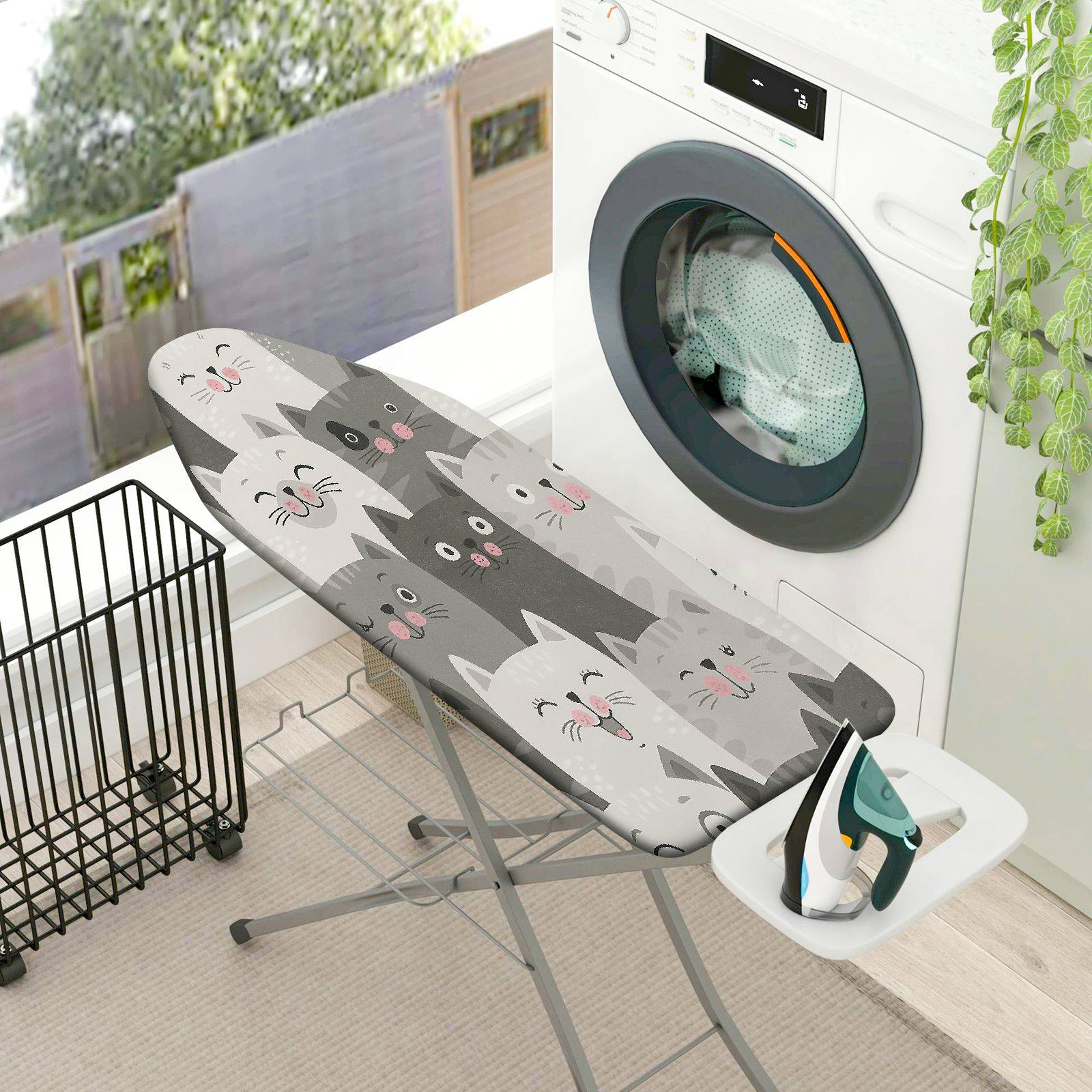 1-Piece Cat Pattern Animal Cute  Ironing Board Cover, Universal Size, Without Board