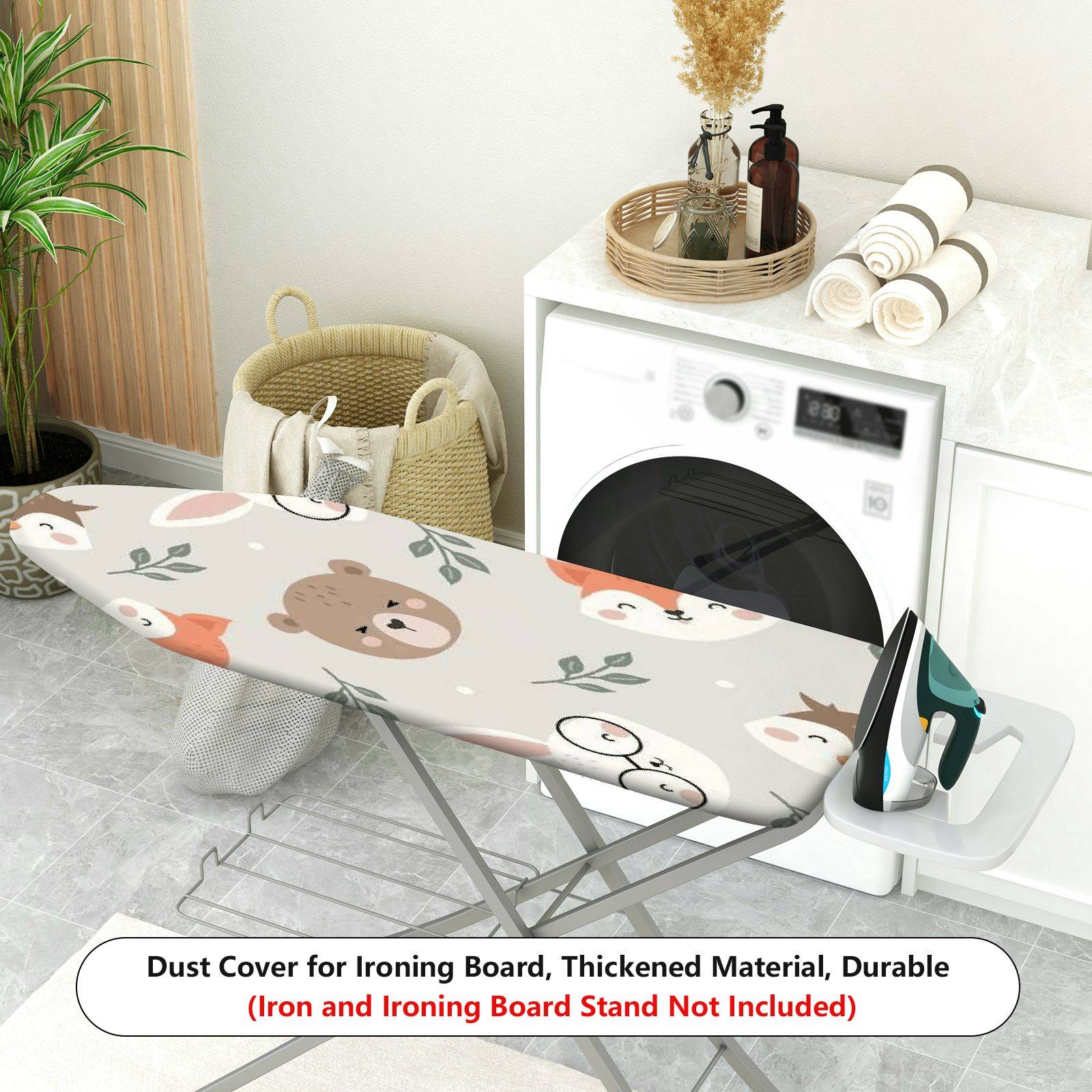 1-Piece Animal  Fox Bear Rabbit  Ironing Board Cover, Universal Size, Without Board