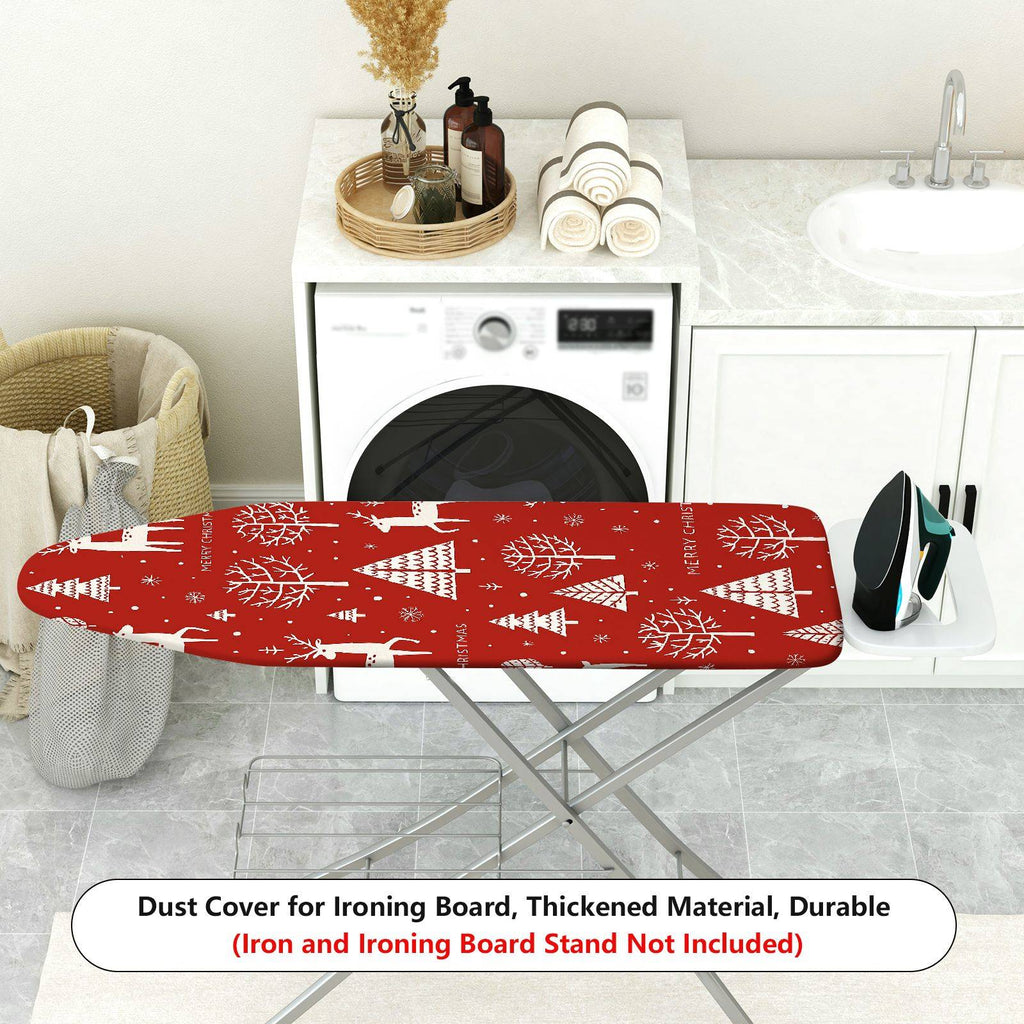 1-Piece Christmas Deer Tree  Ironing Board Cover, Universal Size, Without Board