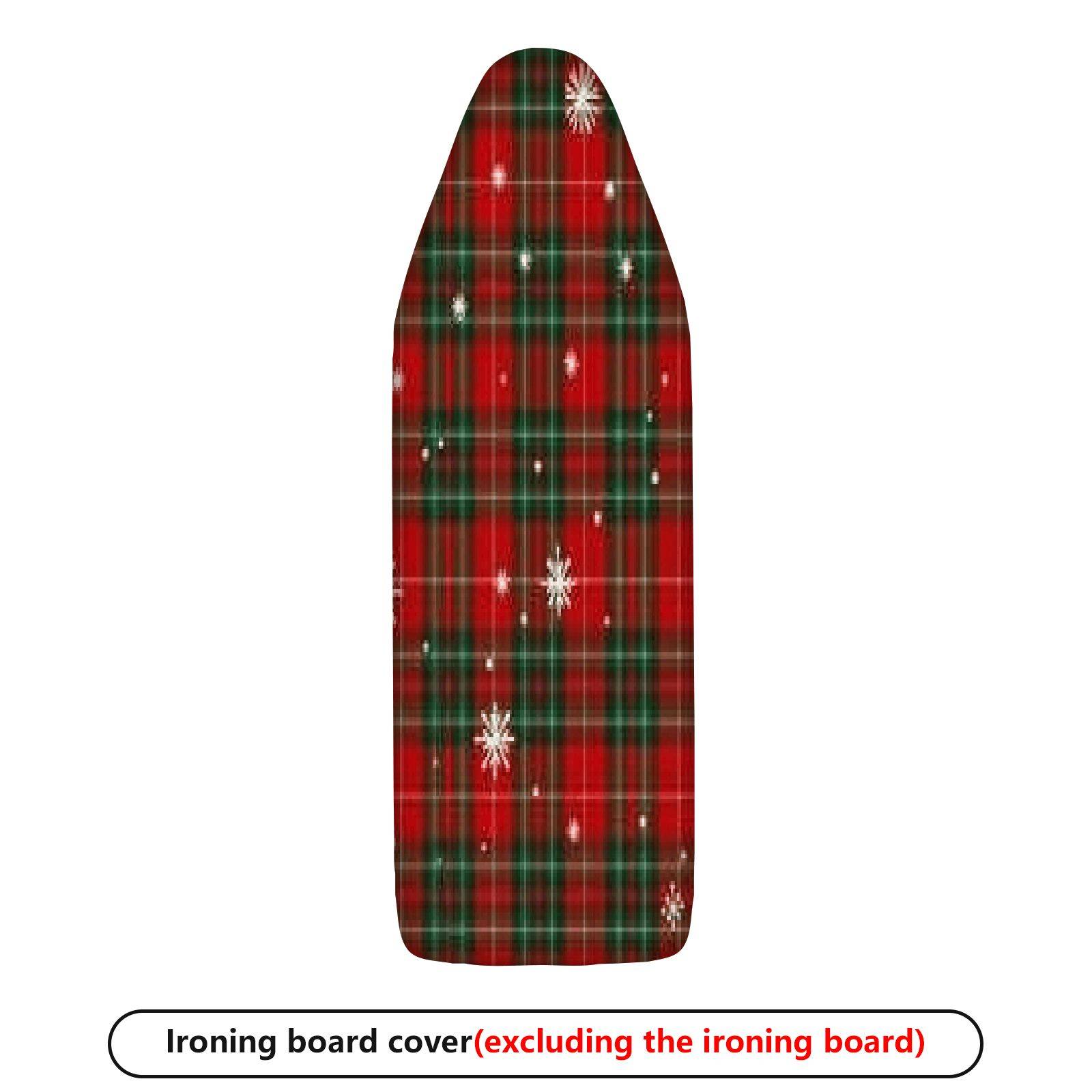 1-Piece Plaid Snowflake Christmas  Ironing Board Cover, Universal Size, Without Board