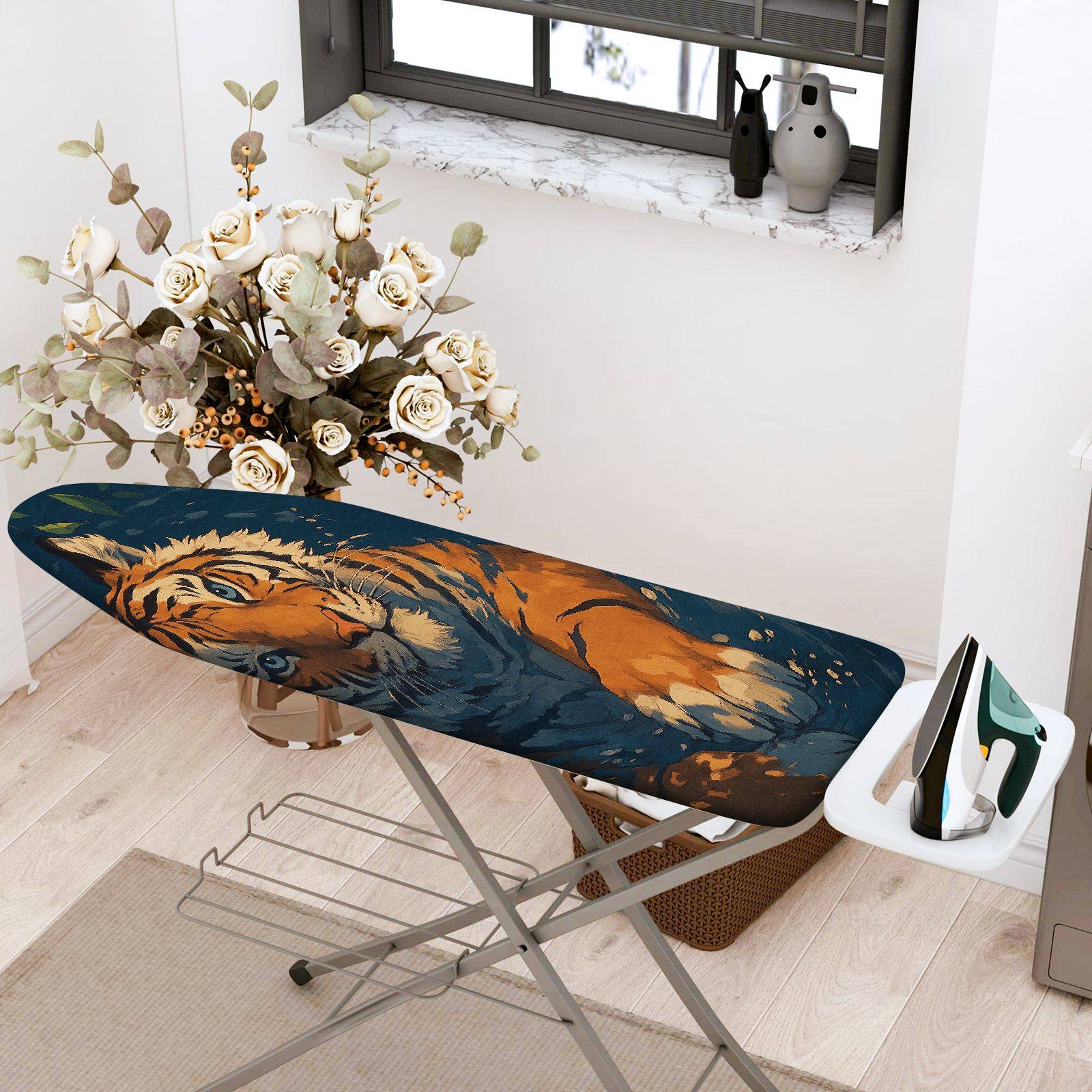 1-Piece Animal Wildlife Art  Ironing Board Cover, Universal Size, Without Board