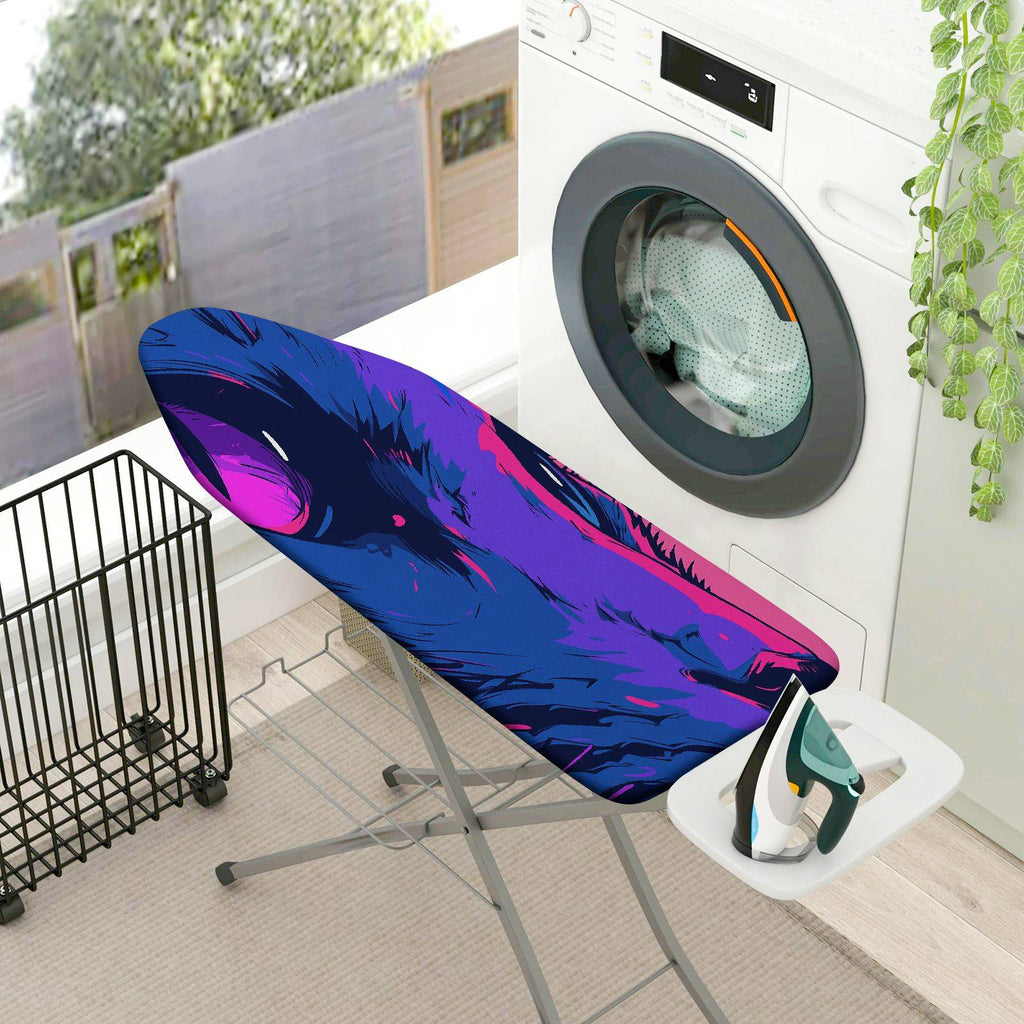 1-Piece Abstract Colorful Wolf  Ironing Board Cover, Universal Size, Without Board