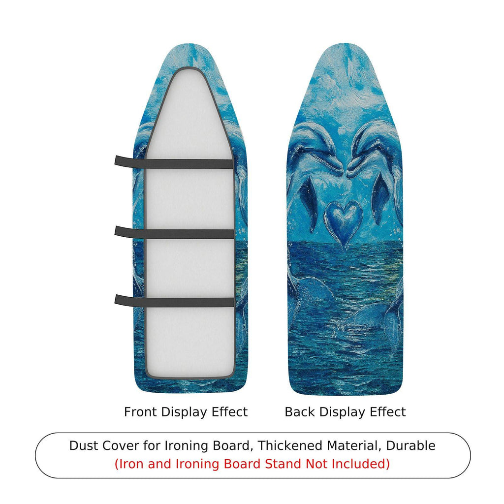 1-Piece Ocean Wave Art Pattern Blue  Ironing Board Cover, Universal Size, Without Board