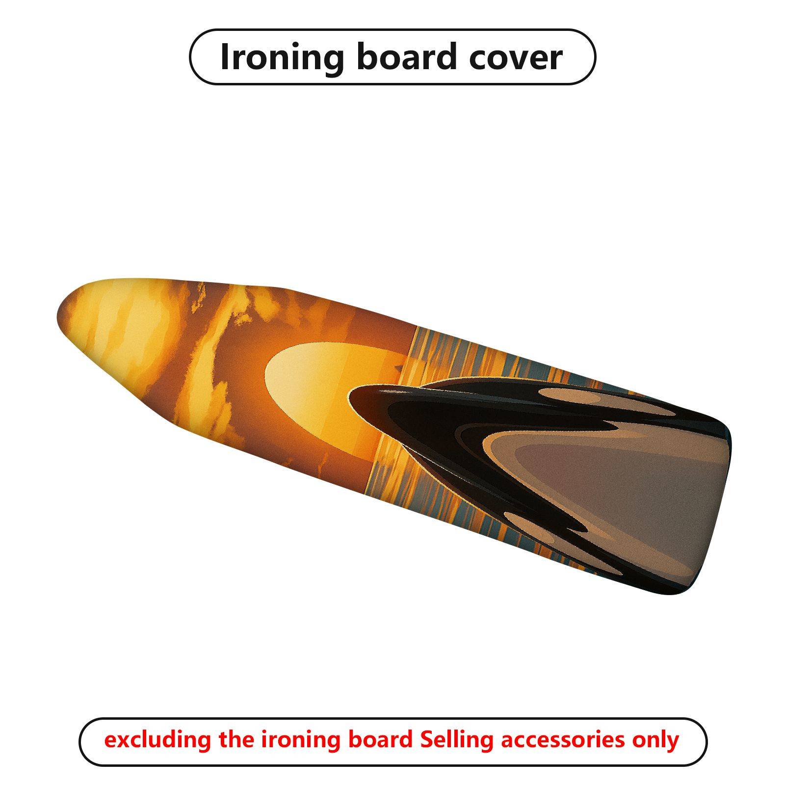 1-Piece Sunset Beach Ocean  Ironing Board Cover, Universal Size, Without Board