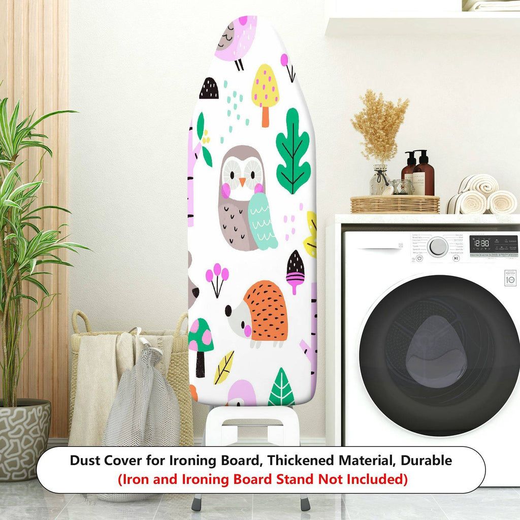1-Piece Cute Owl Forest Animal Theme  Ironing Board Cover, Universal Size, Without Board