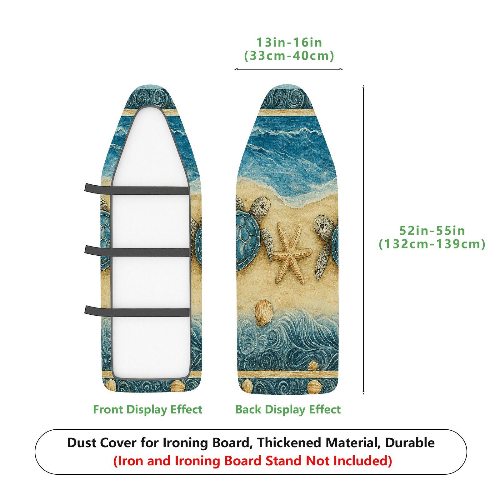 1-Piece Sea Turtle Starfish Ocean  Ironing Board Cover, Universal Size, Without Board