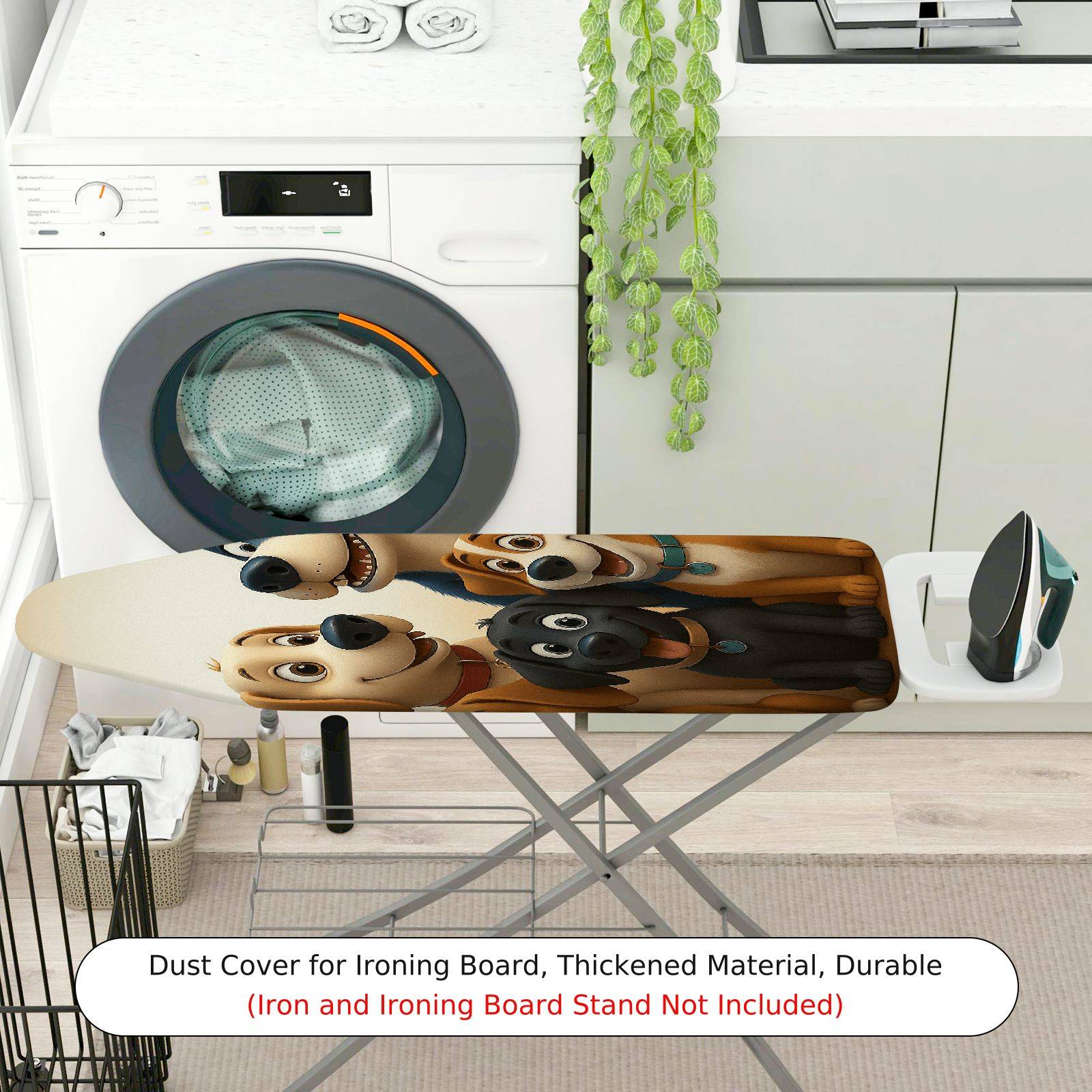 1-Piece Dogs  Animals  Ironing Board Cover, Universal Size, Without Board