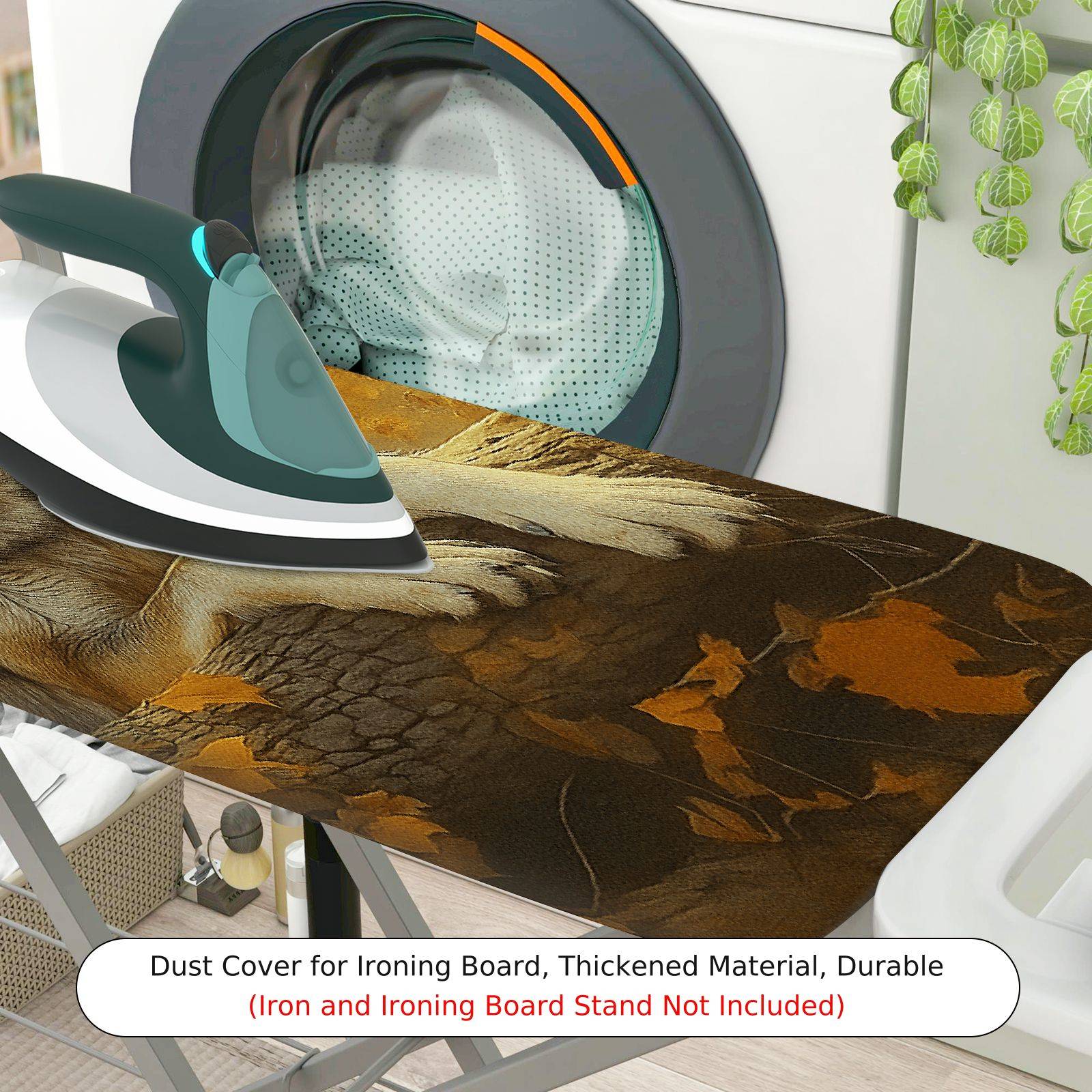 1-Piece Wolf Animal Nature  Ironing Board Cover, Universal Size, Without Board