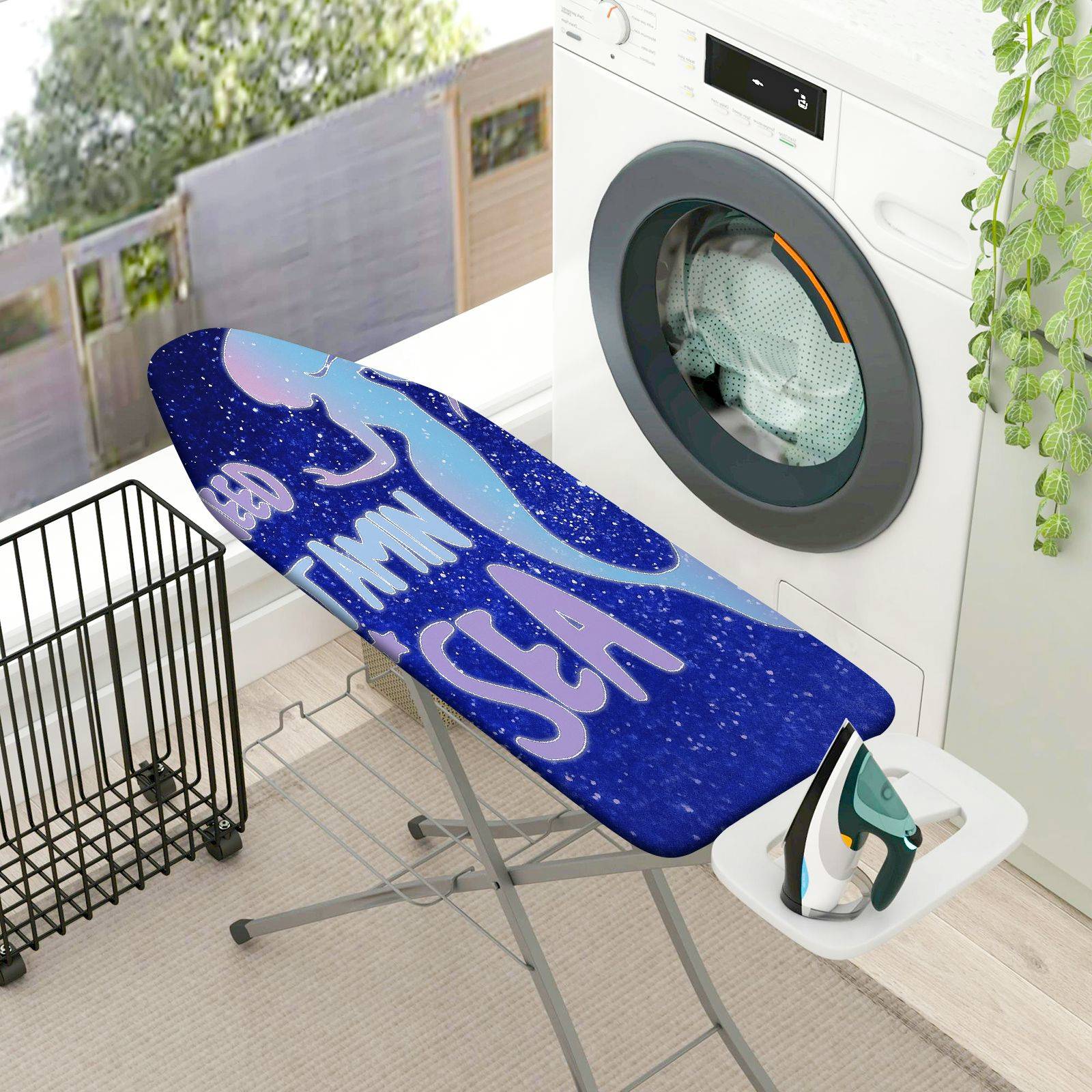 1-Piece Ocean Fantasy  Ironing Board Cover, Universal Size, Without Board